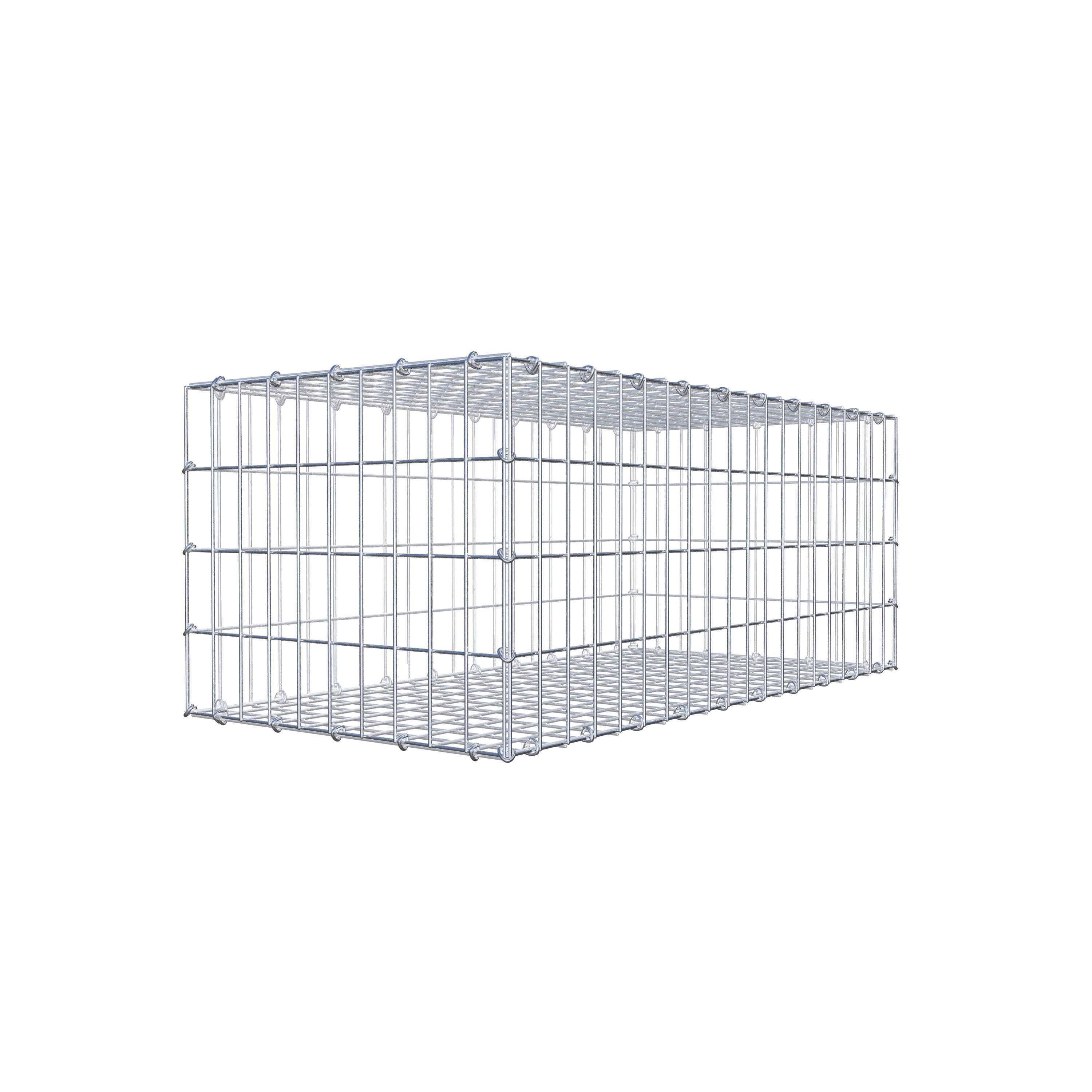 Gabion 100 cm x 40 cm x 50 cm (L x H x P), mailles 5 cm x 10 cm, anneau en C