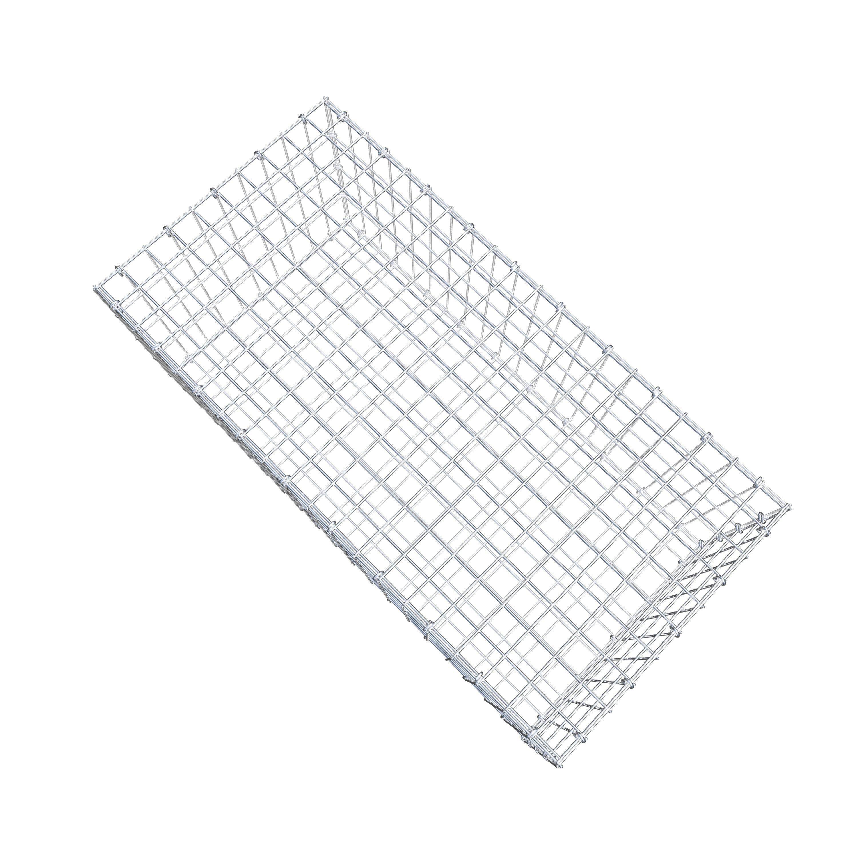 Gabion 100 cm x 40 cm x 50 cm (L x H x P), mailles 5 cm x 10 cm, anneau en C