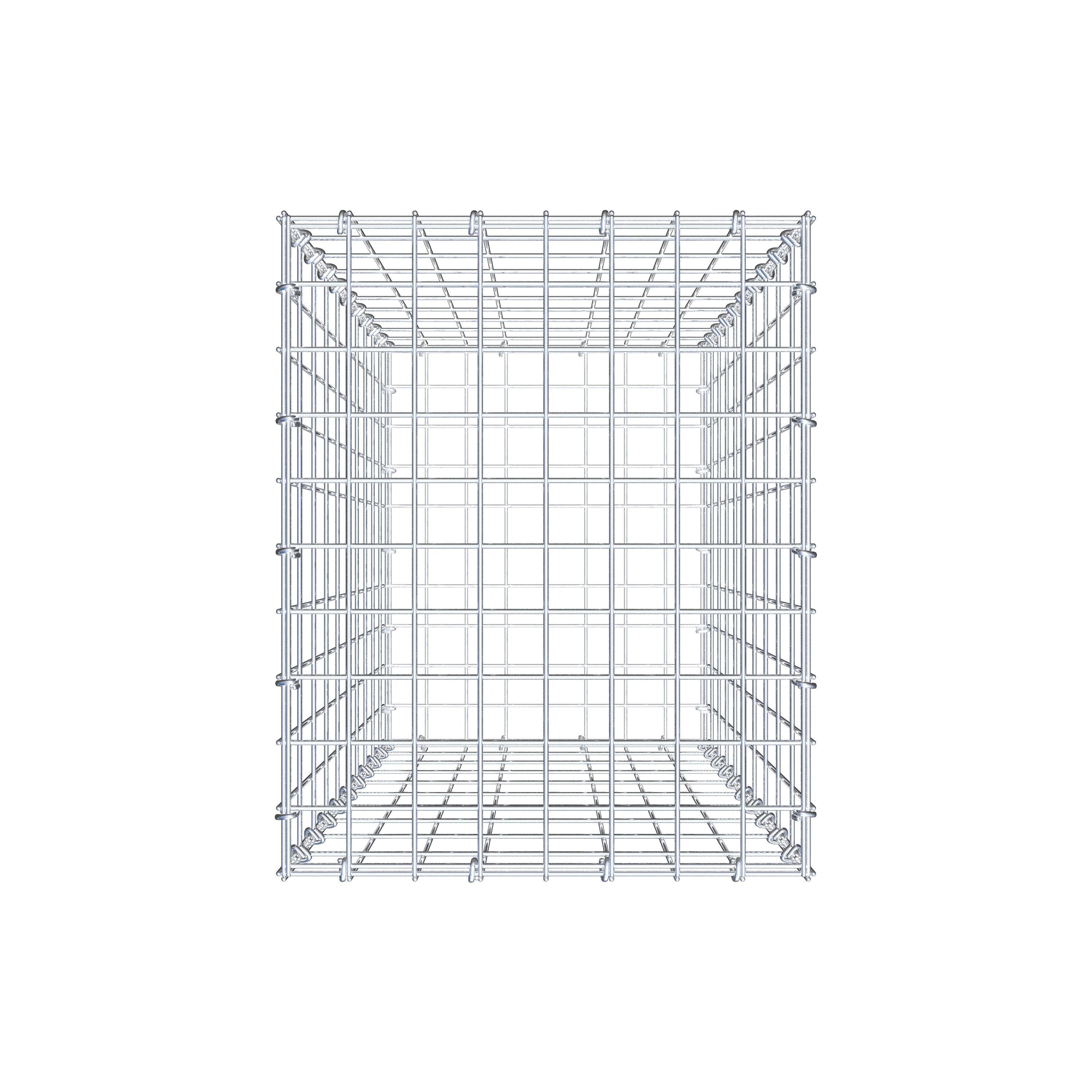 Gabion 100 cm x 40 cm x 50 cm (L x H x P), mailles 5 cm x 10 cm, anneau en C
