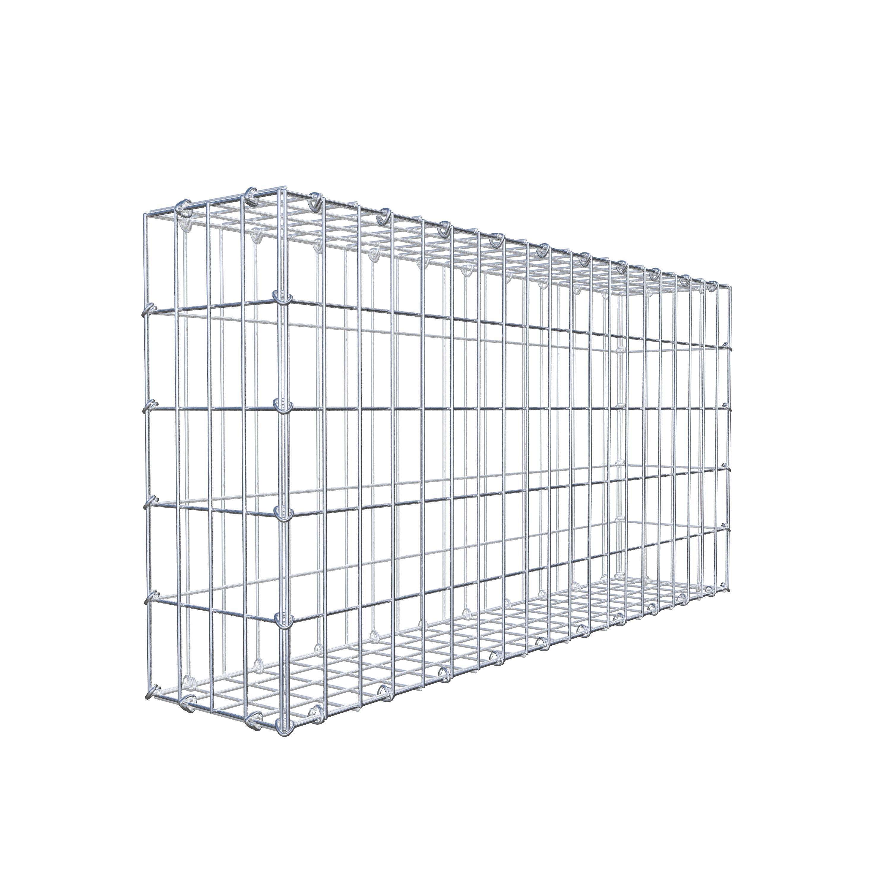 Gabion 100 cm x 50 cm x 20 cm (L x H x P), mailles 5 cm x 10 cm, anneau en C