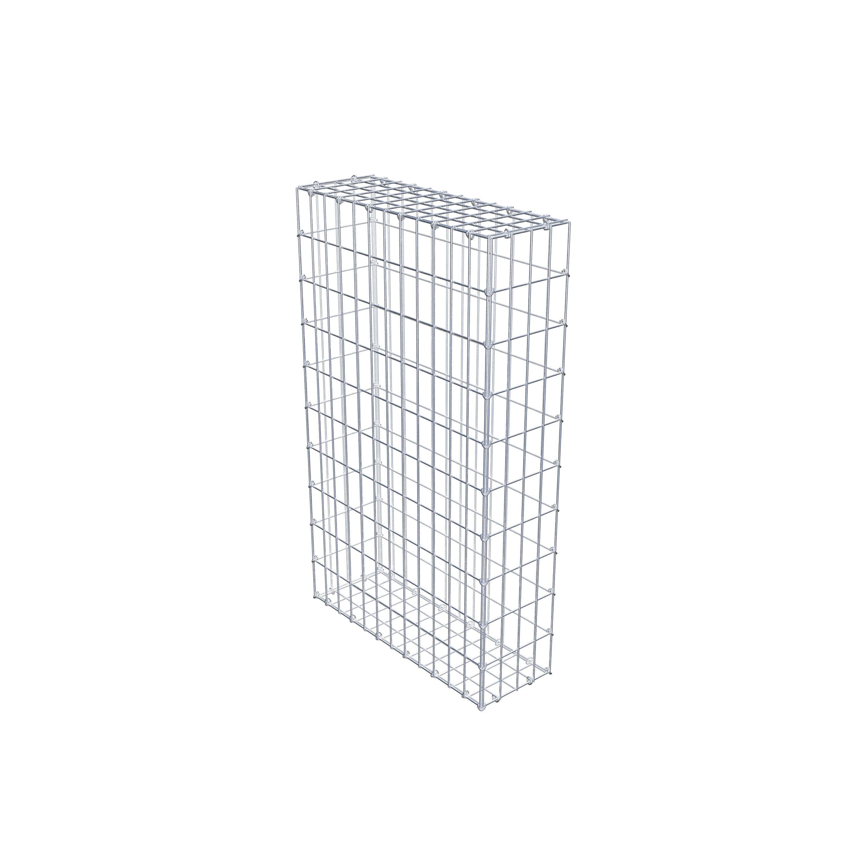 Gabion 100 cm x 60 cm x 20 cm (L x H x P), mailles 5 cm x 10 cm, anneau en C