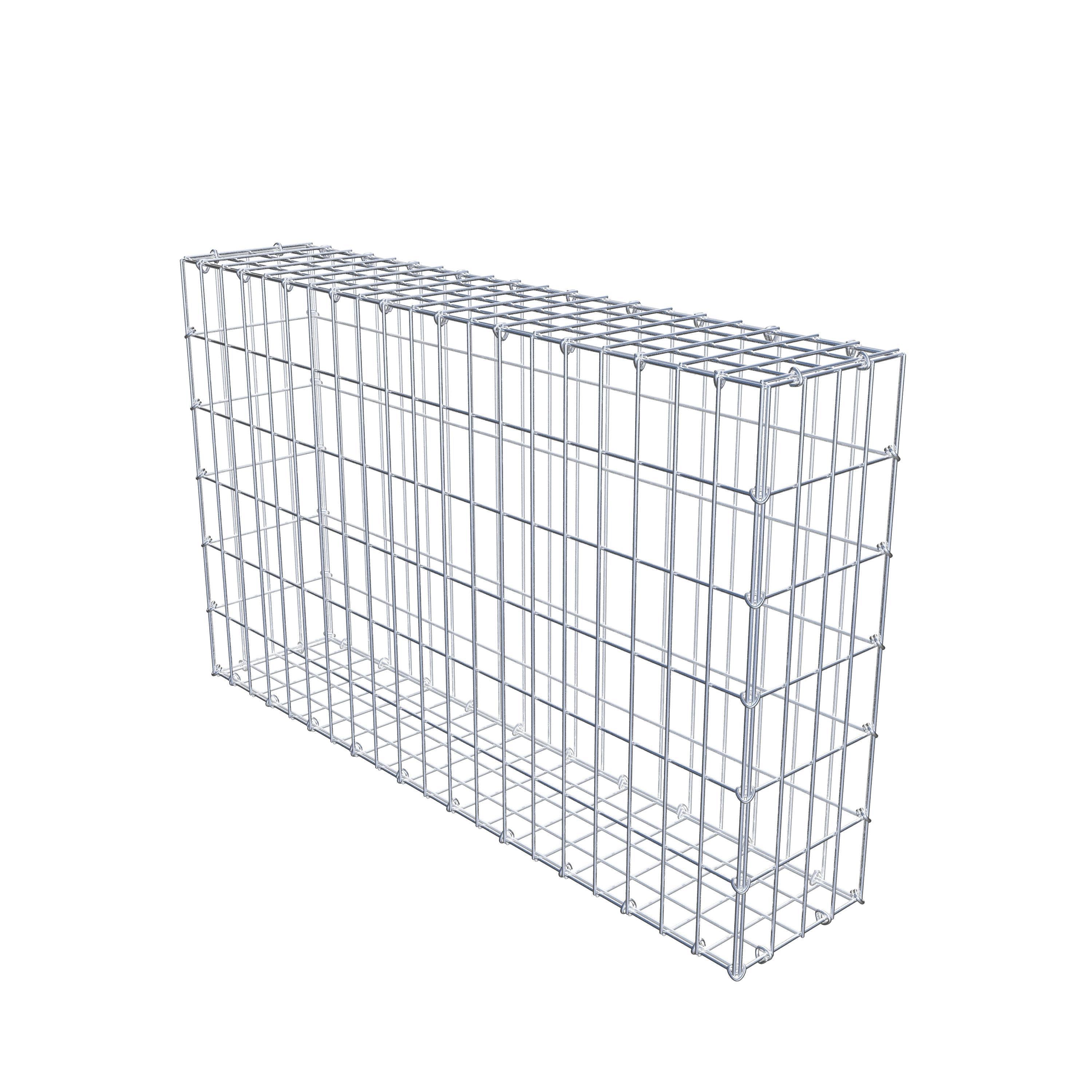 Gabion 100 cm x 60 cm x 20 cm (L x H x P), mailles 5 cm x 10 cm, anneau en C