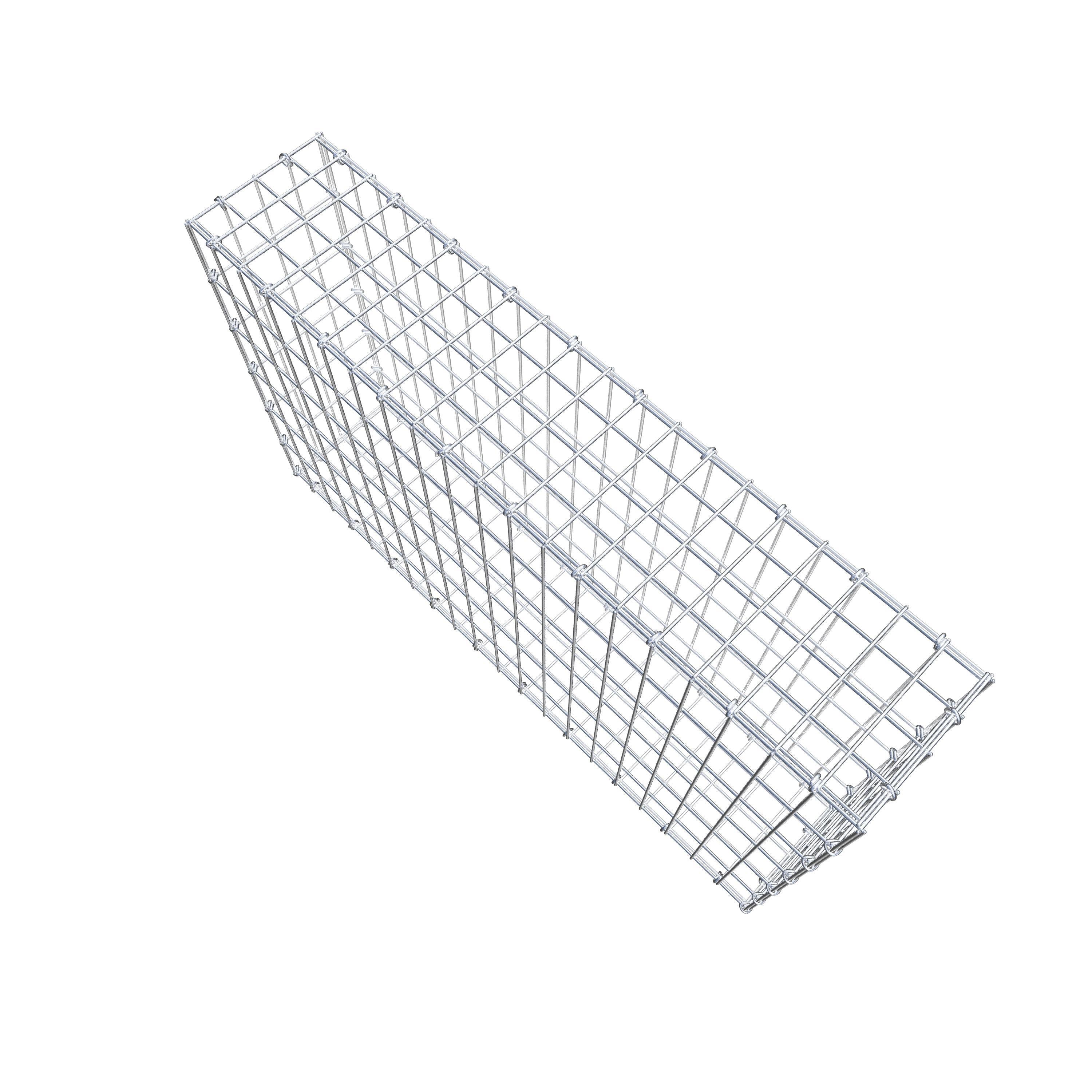 Gabion 100 cm x 60 cm x 20 cm (L x H x P), mailles 5 cm x 10 cm, anneau en C