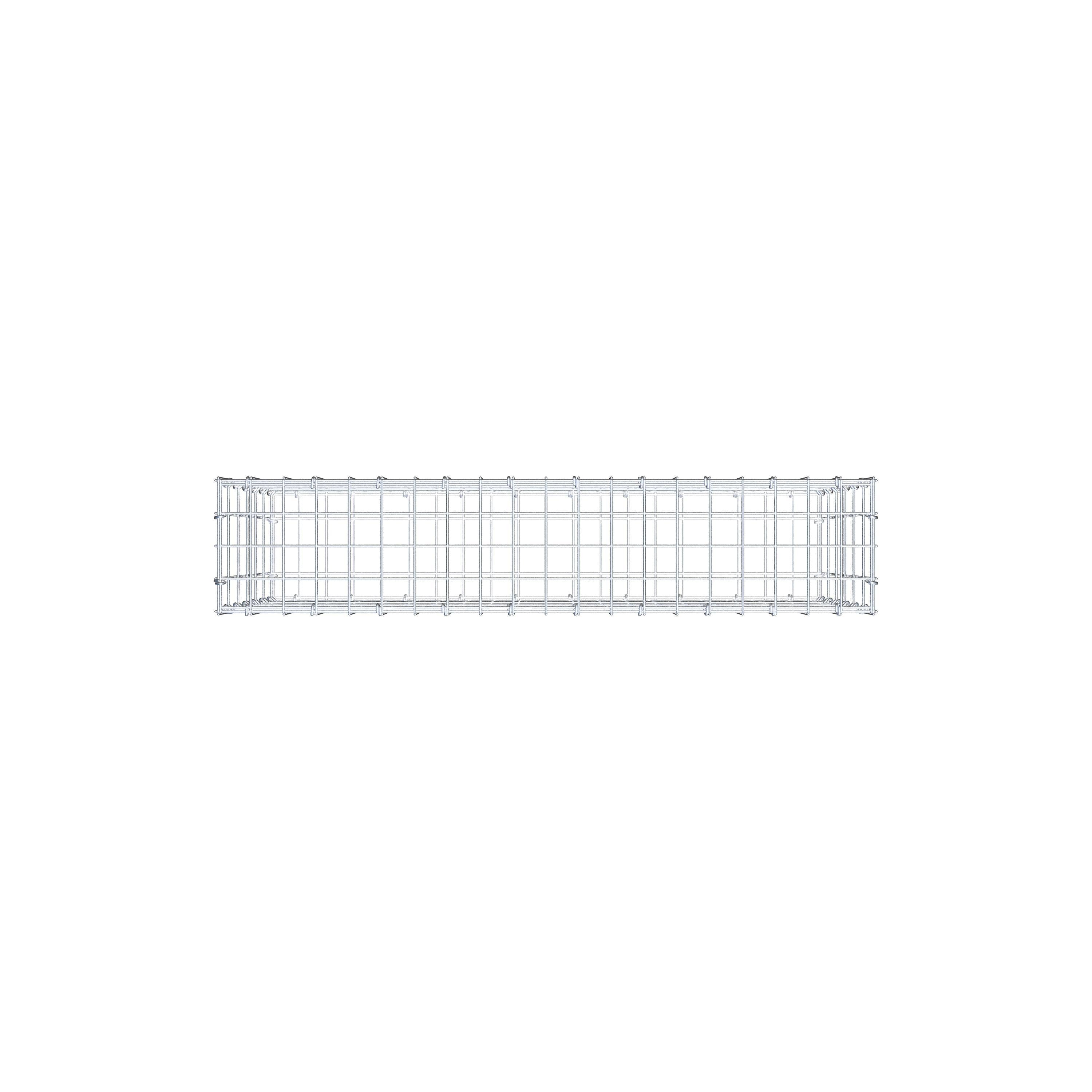 Gabion 100 cm x 60 cm x 20 cm (L x H x P), mailles 5 cm x 10 cm, anneau en C