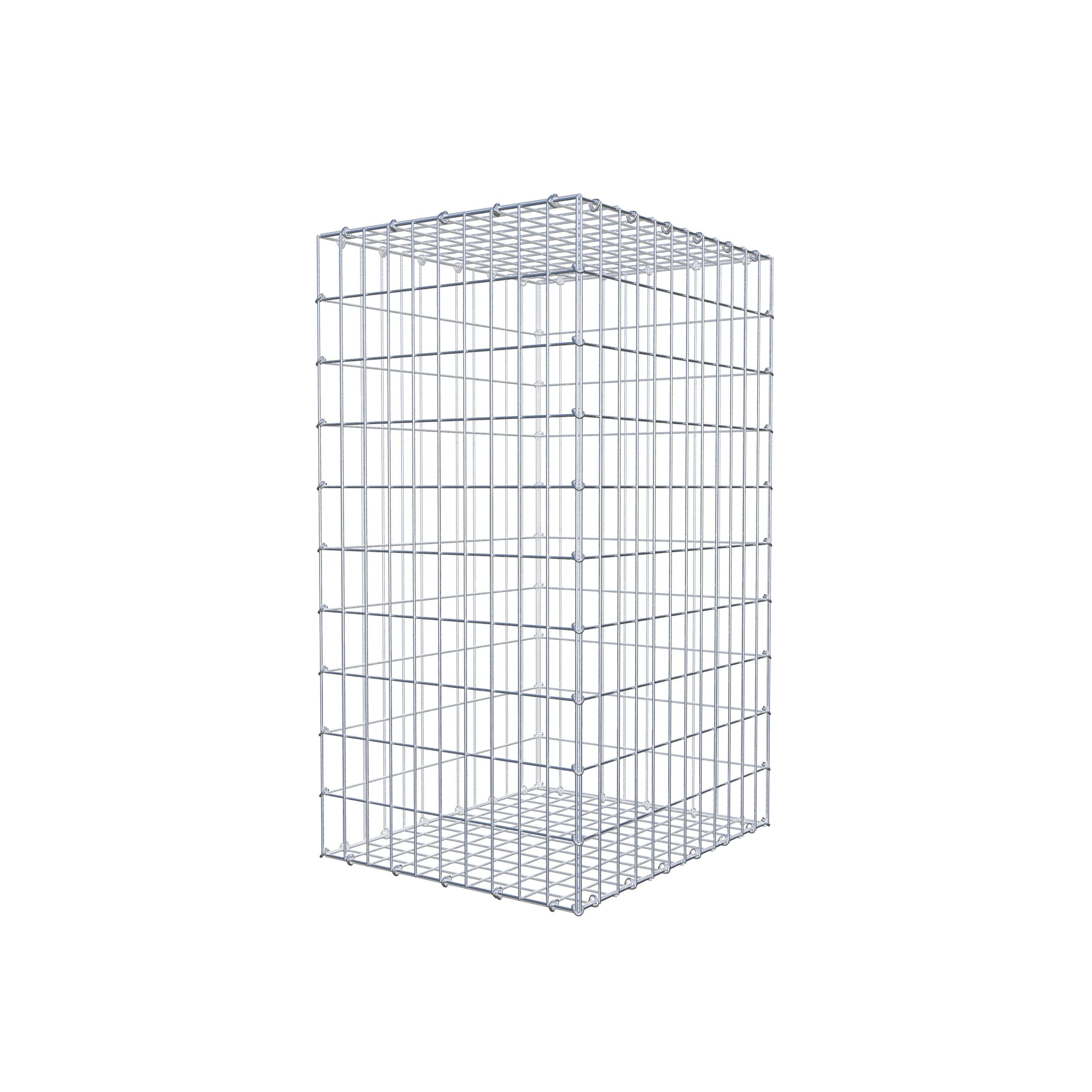 Gabion 100 cm x 60 cm x 50 cm (L x H x P), mailles 5 cm x 10 cm, anneau en C