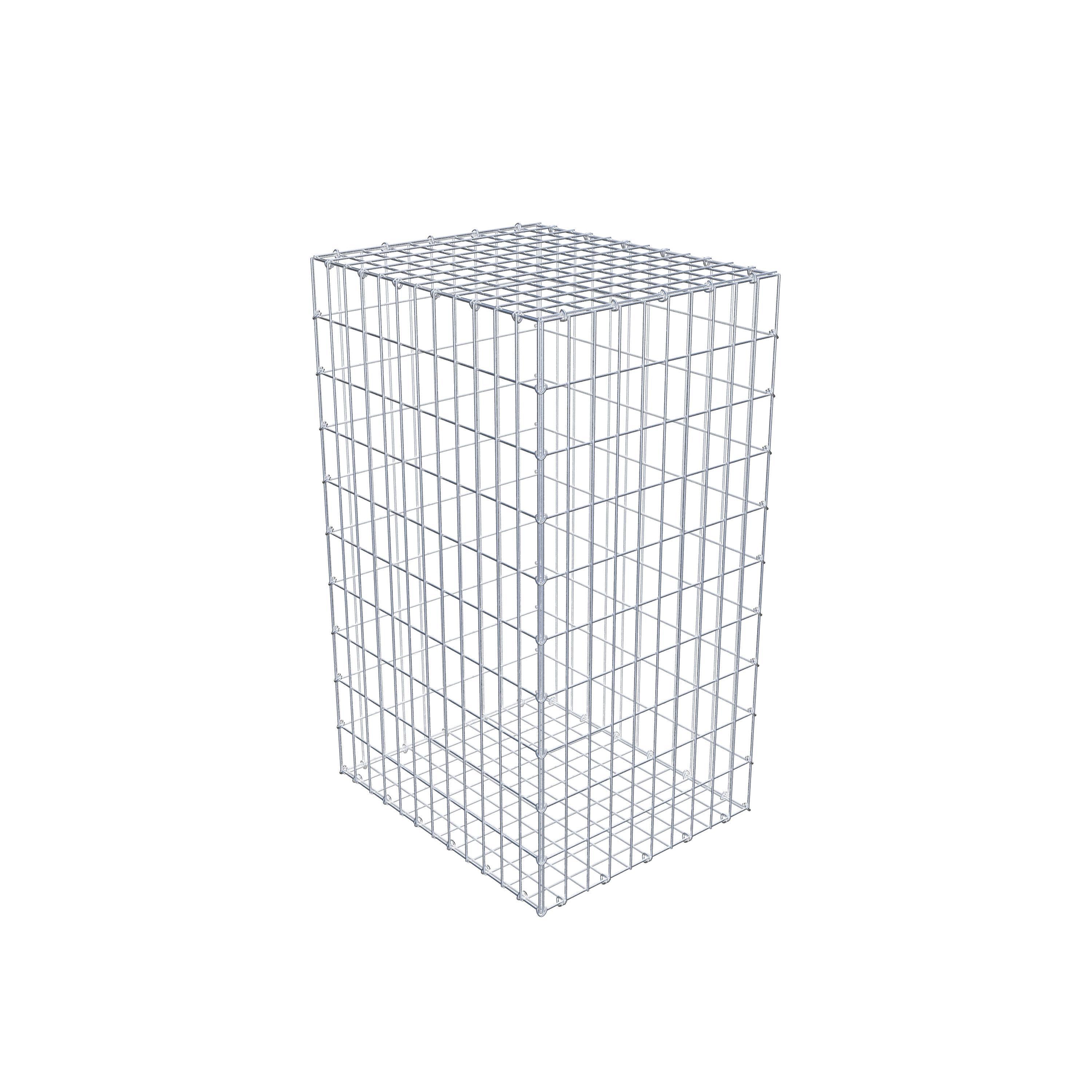 Gabion 100 cm x 60 cm x 50 cm (L x H x P), mailles 5 cm x 10 cm, anneau en C