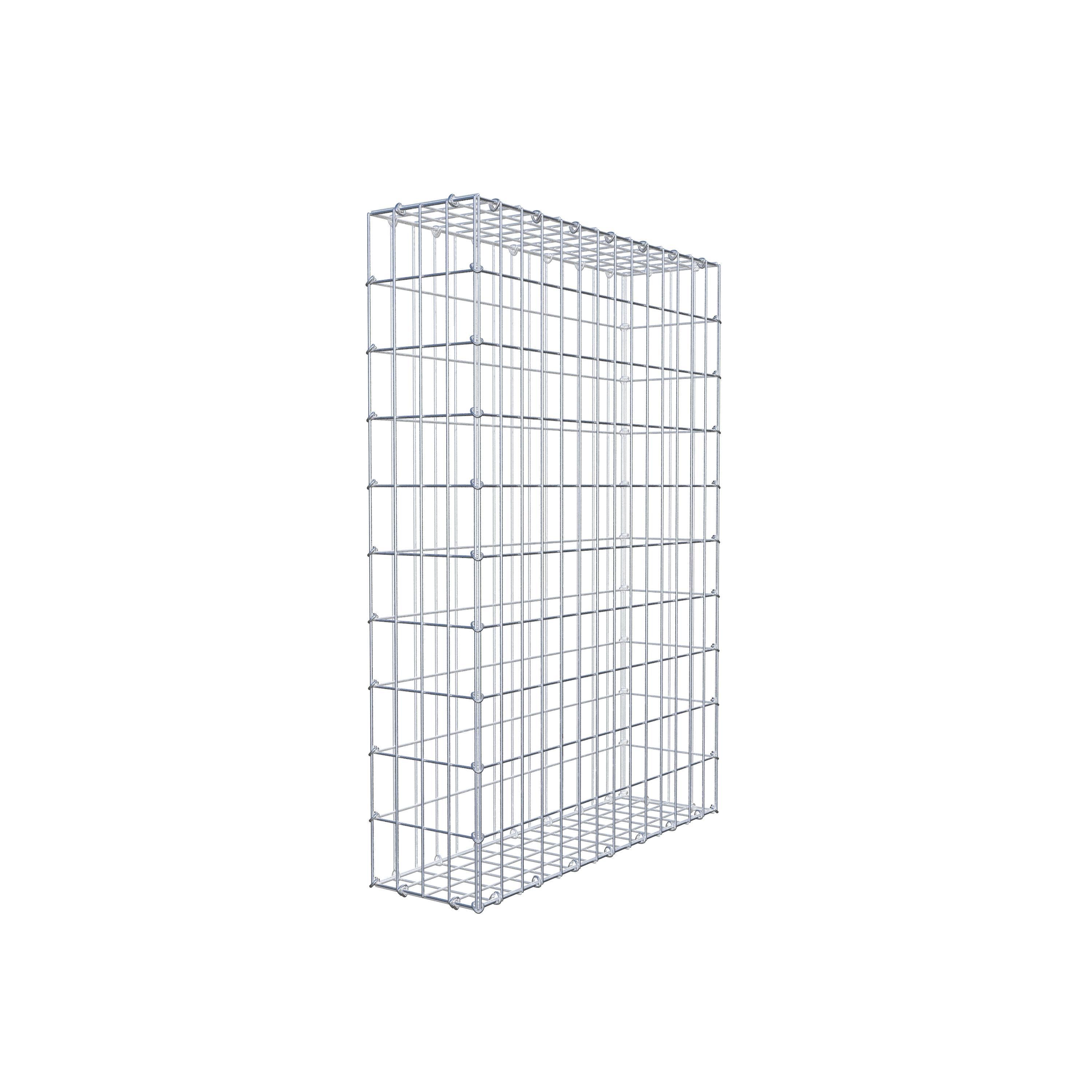 Gabion 100 cm x 70 cm x 20 cm (L x H x P), mailles 5 cm x 10 cm, anneau en C