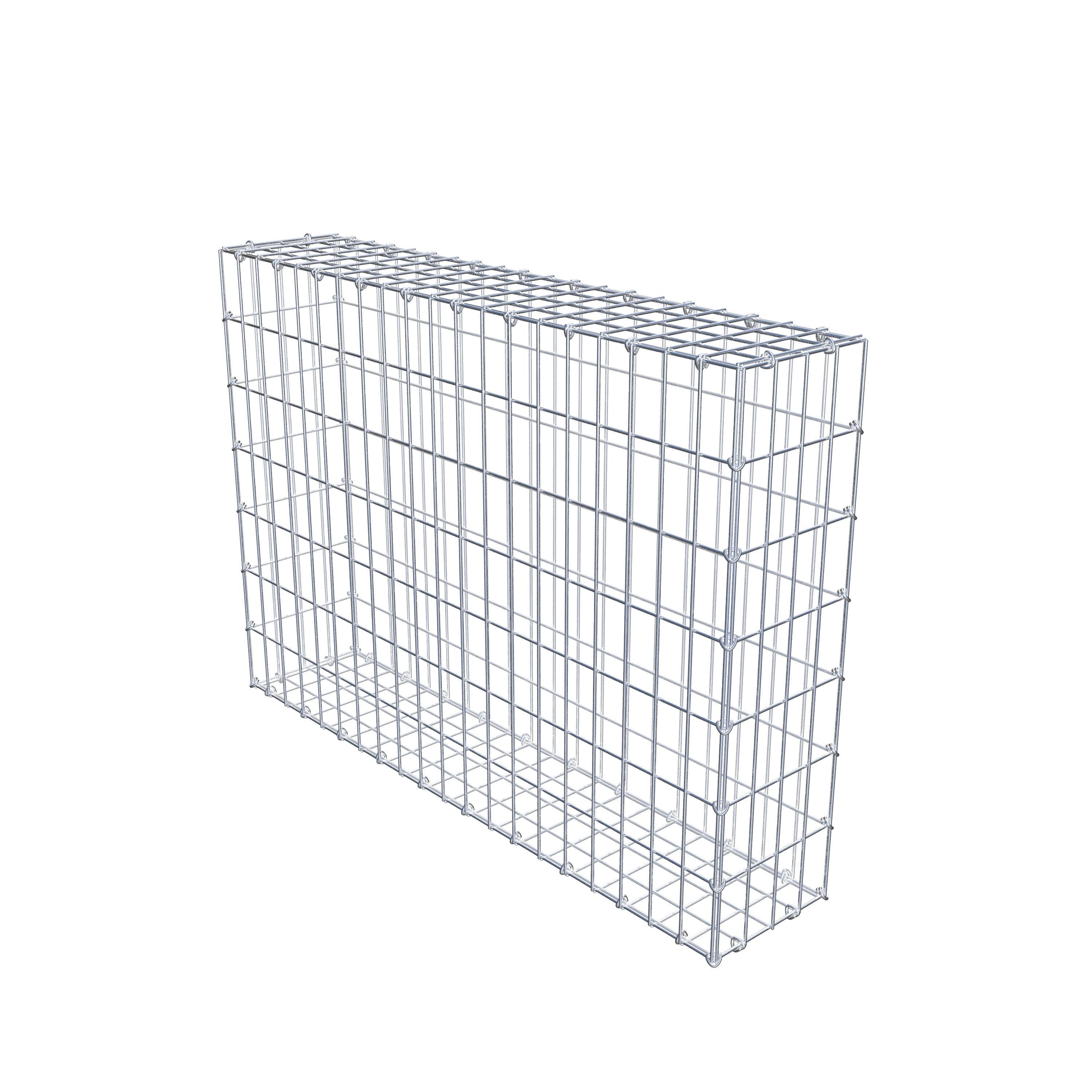 Gabion 100 cm x 70 cm x 20 cm (L x H x P), mailles 5 cm x 10 cm, anneau en C