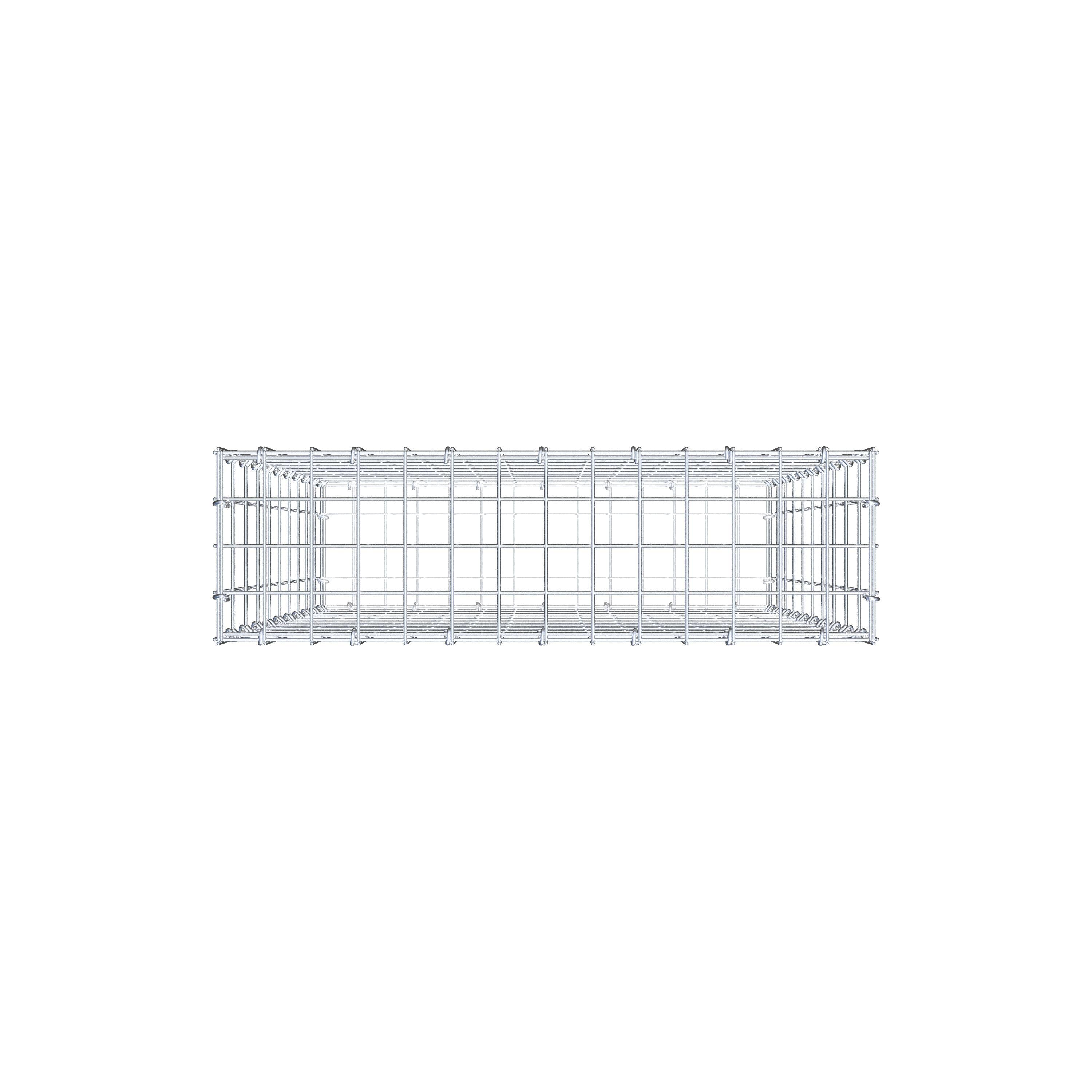 Gabion 100 cm x 70 cm x 20 cm (L x H x P), mailles 5 cm x 10 cm, anneau en C