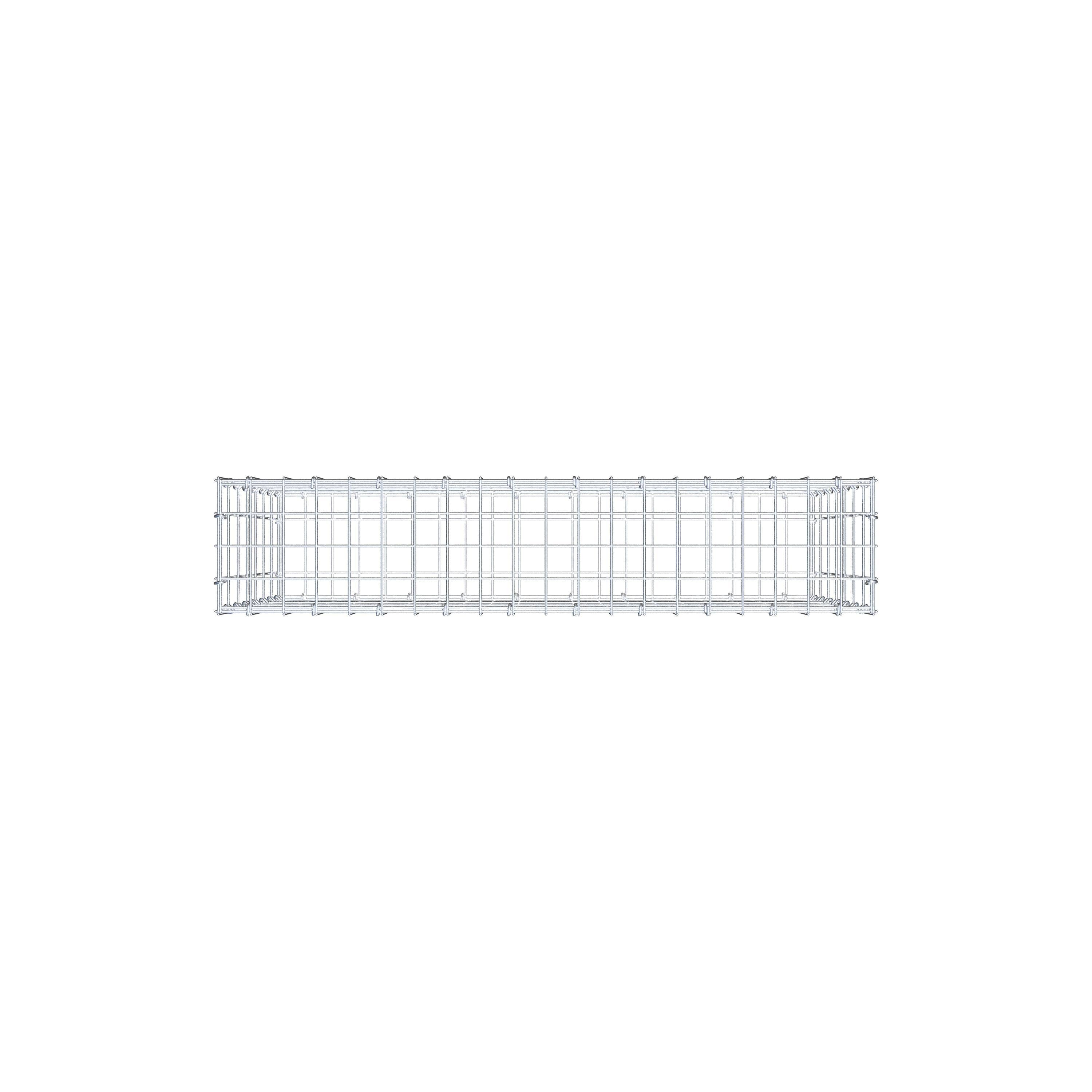 Gabion 100 cm x 70 cm x 20 cm (L x H x P), mailles 5 cm x 10 cm, anneau en C
