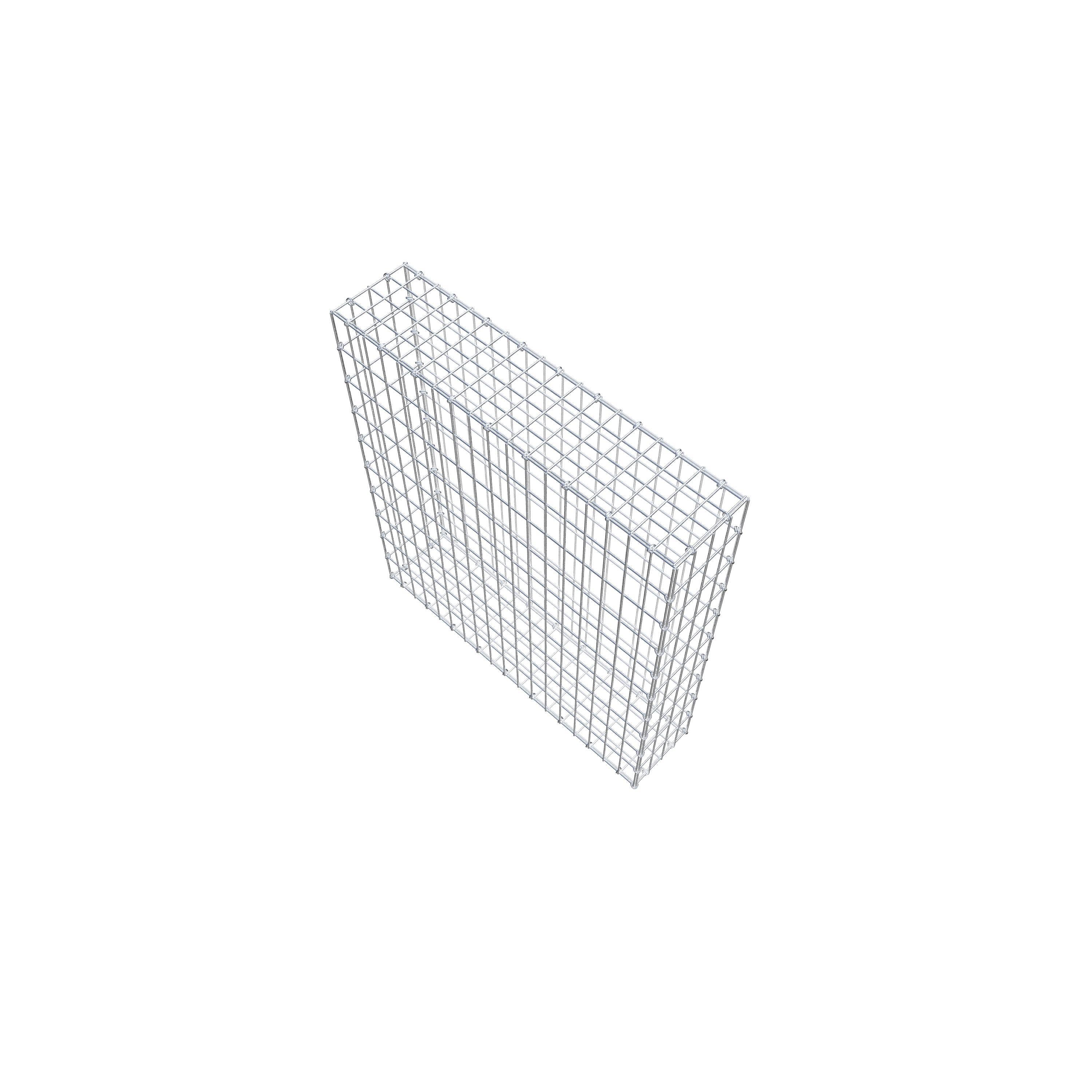 Gabion 100 cm x 90 cm x 20 cm (L x H x P), mailles 5 cm x 10 cm, anneau en C