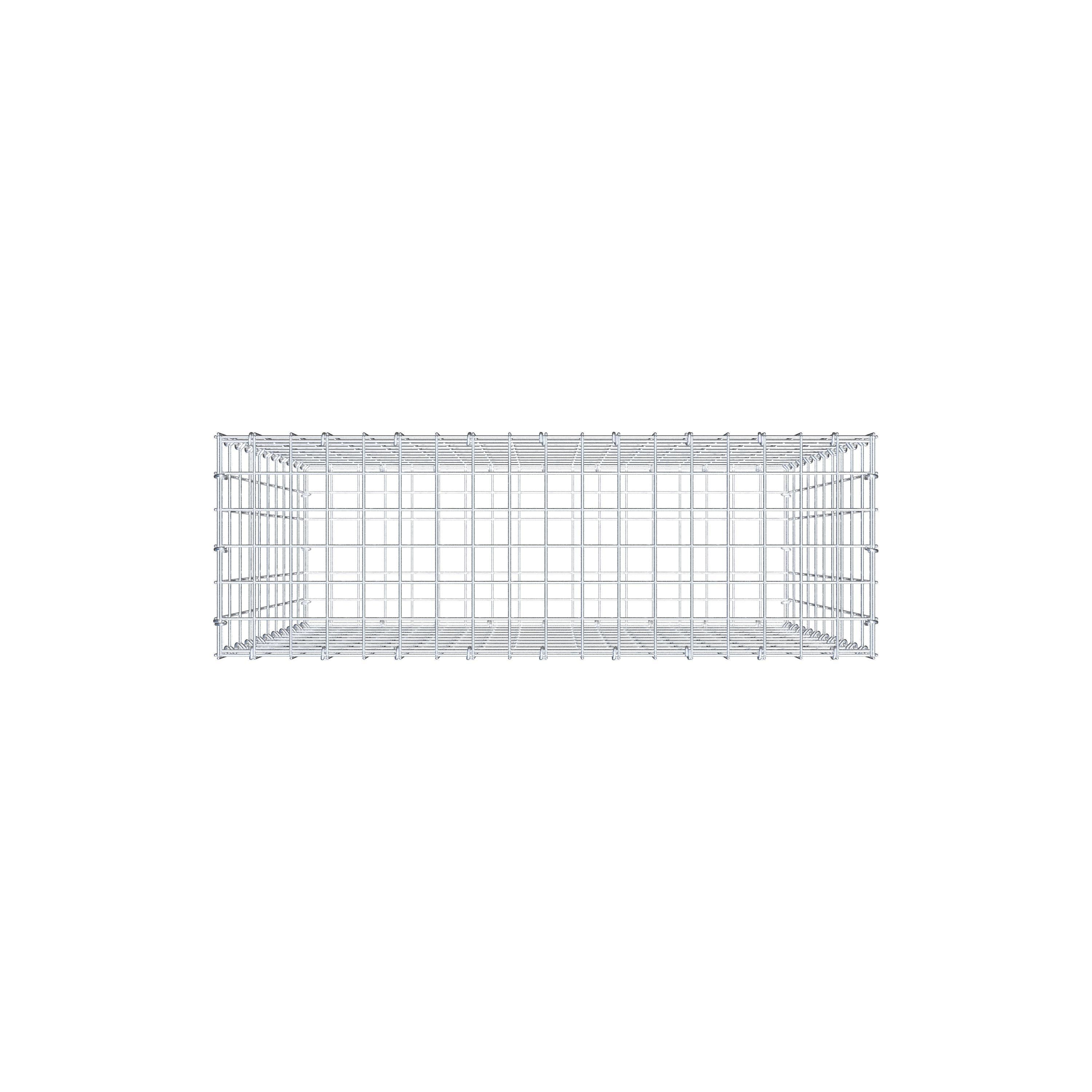 Gabion 100 cm x 90 cm x 30 cm (L x H x D), mesh size 5 cm x 10 cm, C-ring