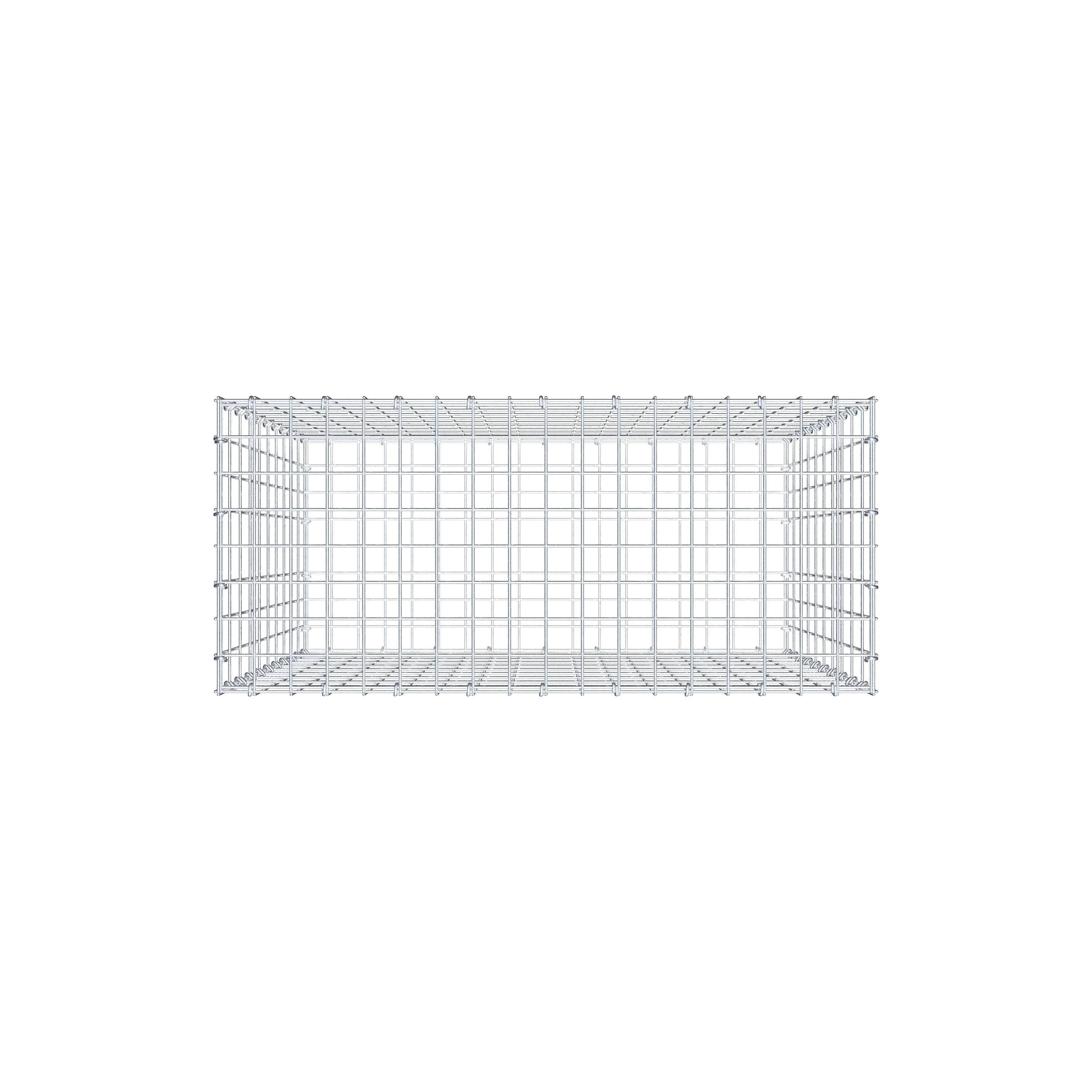 Gabione 100 cm x 90 cm x 40 cm (L x H x T), Maschenweite 5 cm x 10 cm, C-Ring