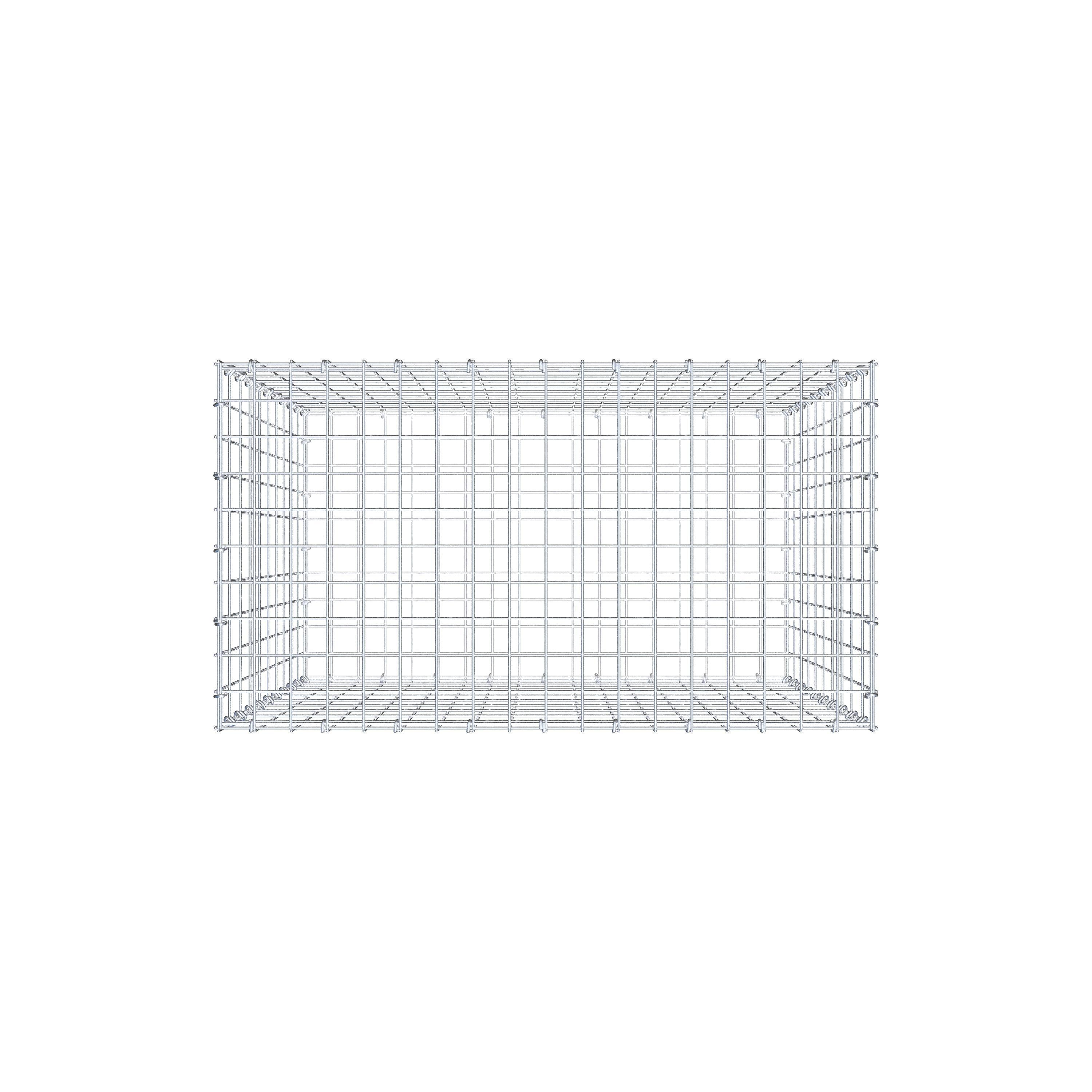 Gabion 100 cm x 90 cm x 50 cm (L x H x P), mailles 5 cm x 10 cm, anneau en C