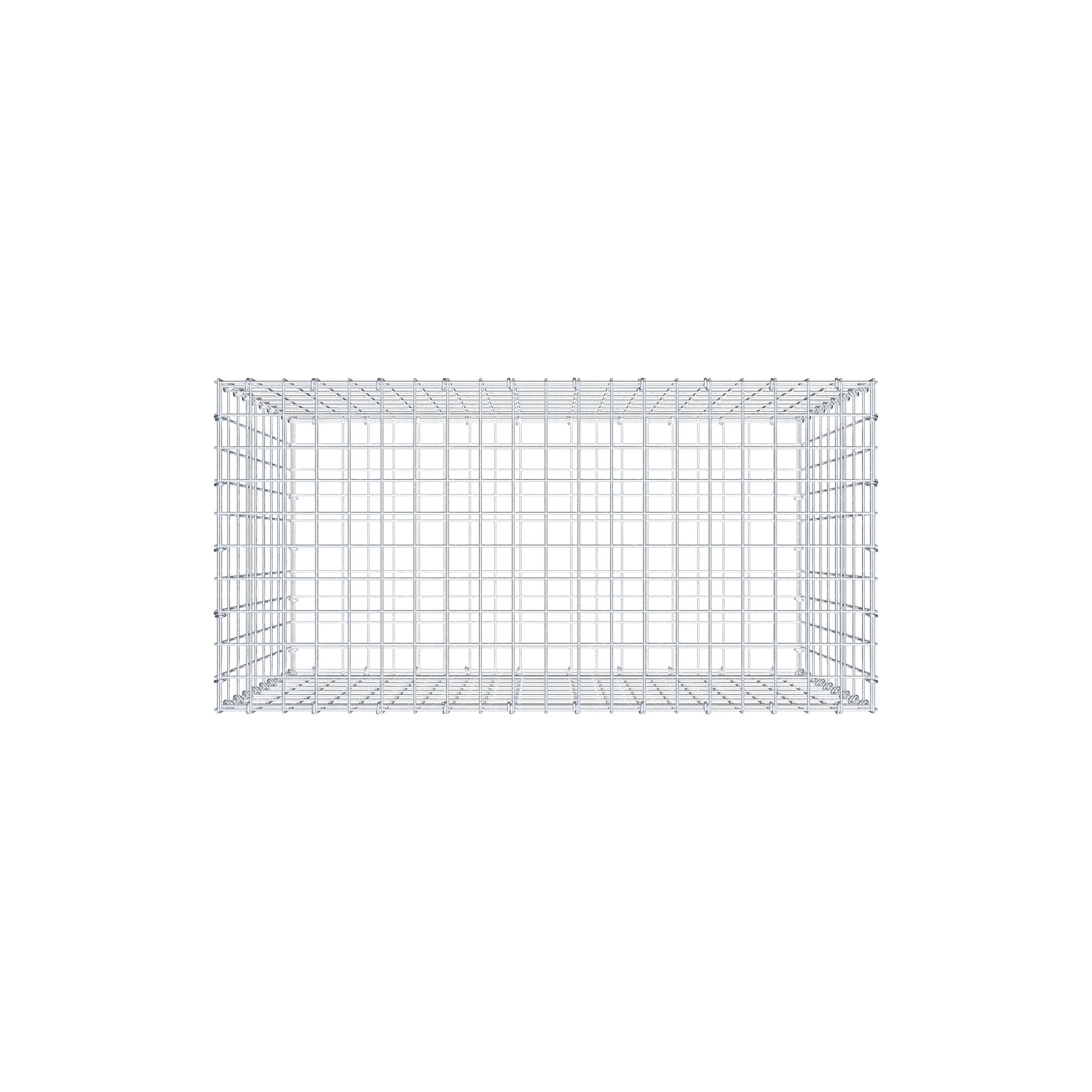 Gabion 100 cm x 90 cm x 50 cm (L x H x P), mailles 5 cm x 10 cm, anneau en C