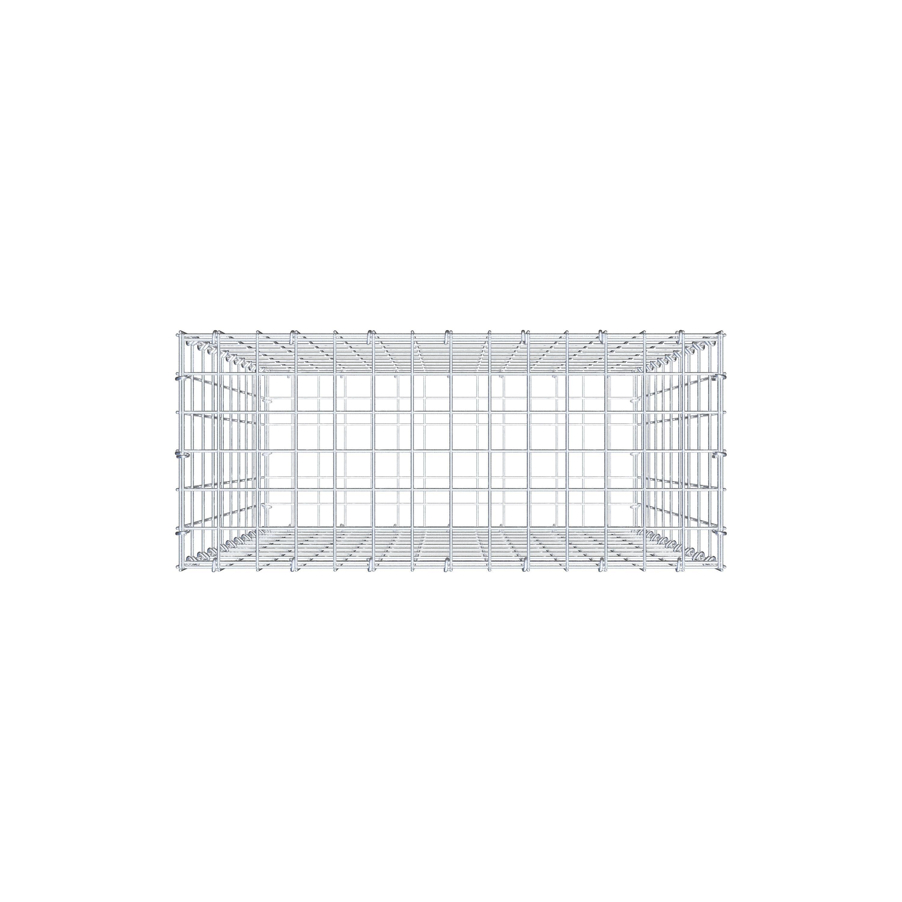 Schanskorf 100 cm x 70 cm x 30 cm (L x H x D), maaswijdte 5 cm x 10 cm, C-ring