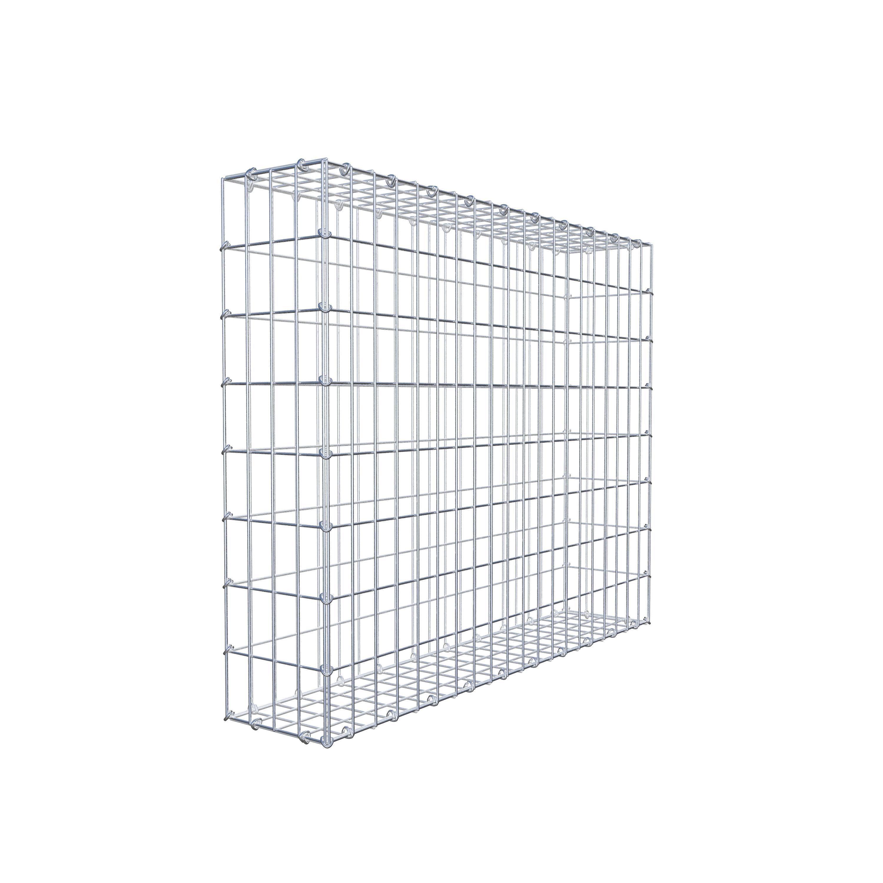 Gabion 100 cm x 80 cm x 20 cm (L x H x P), mailles 5 cm x 10 cm, anneau en C