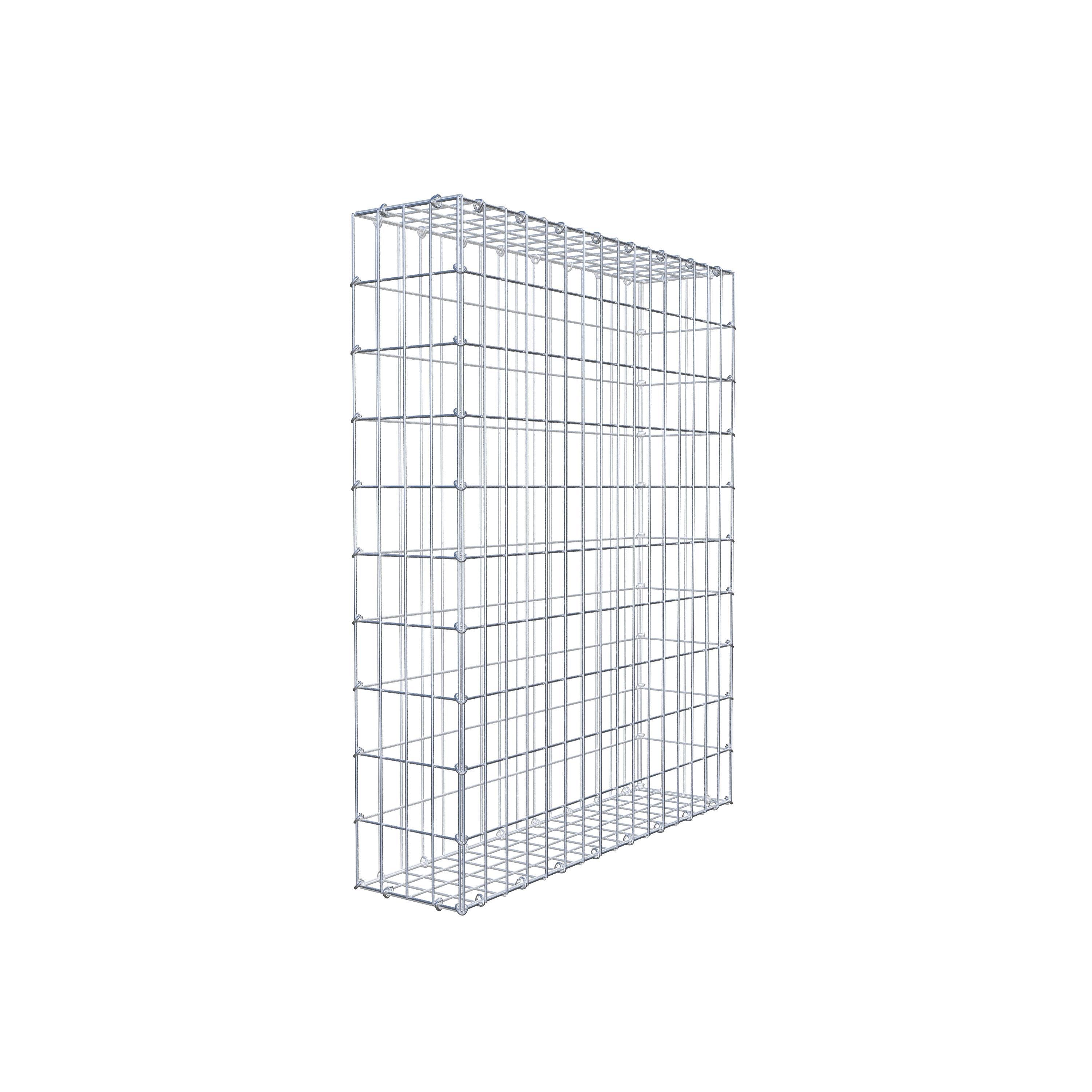 Gabion 100 cm x 80 cm x 20 cm (L x H x P), mailles 5 cm x 10 cm, anneau en C