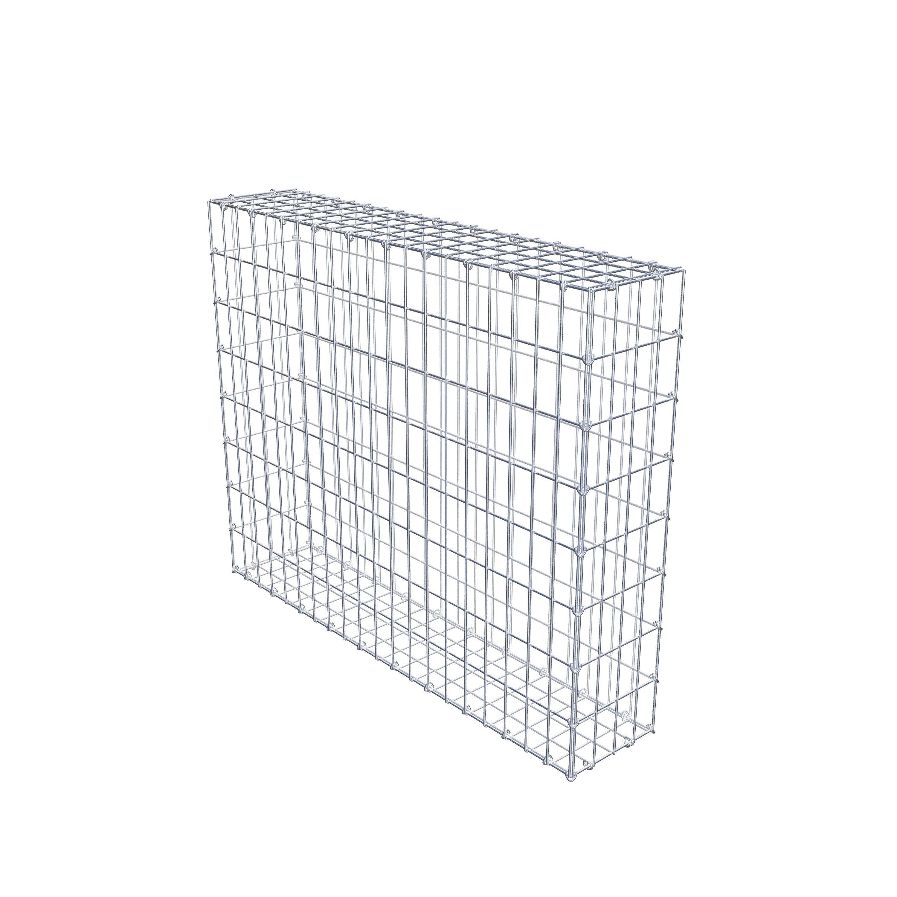 Gabion 100 cm x 80 cm x 20 cm (L x H x P), mailles 5 cm x 10 cm, anneau en C