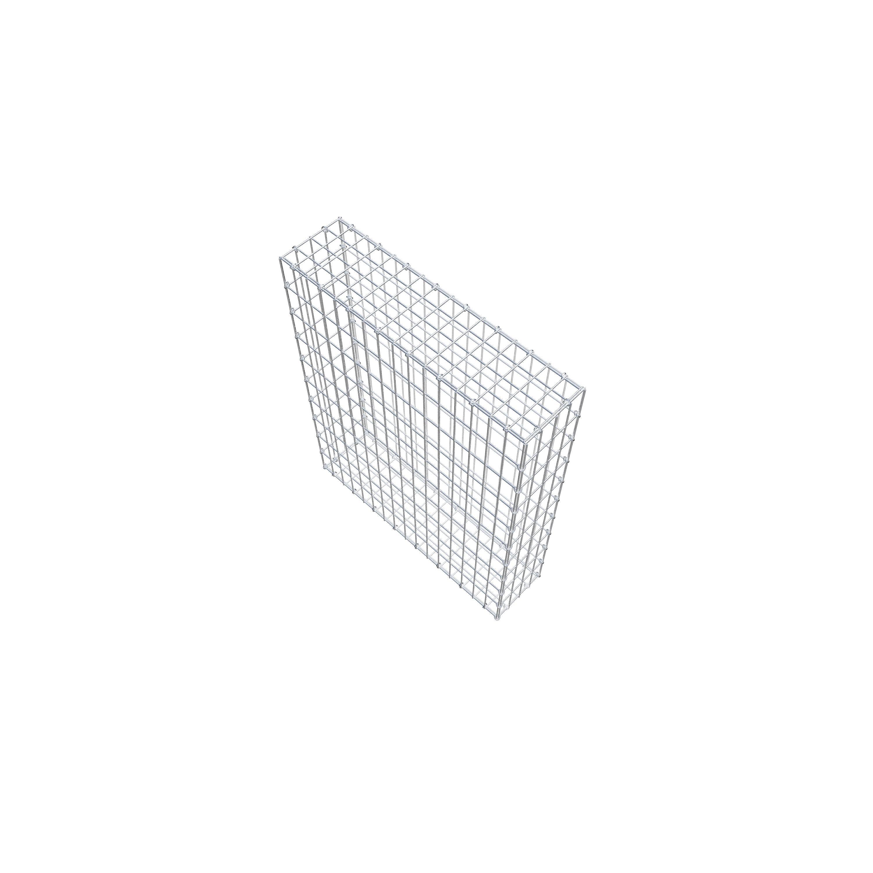 Gabion 100 cm x 80 cm x 20 cm (L x H x P), mailles 5 cm x 10 cm, anneau en C