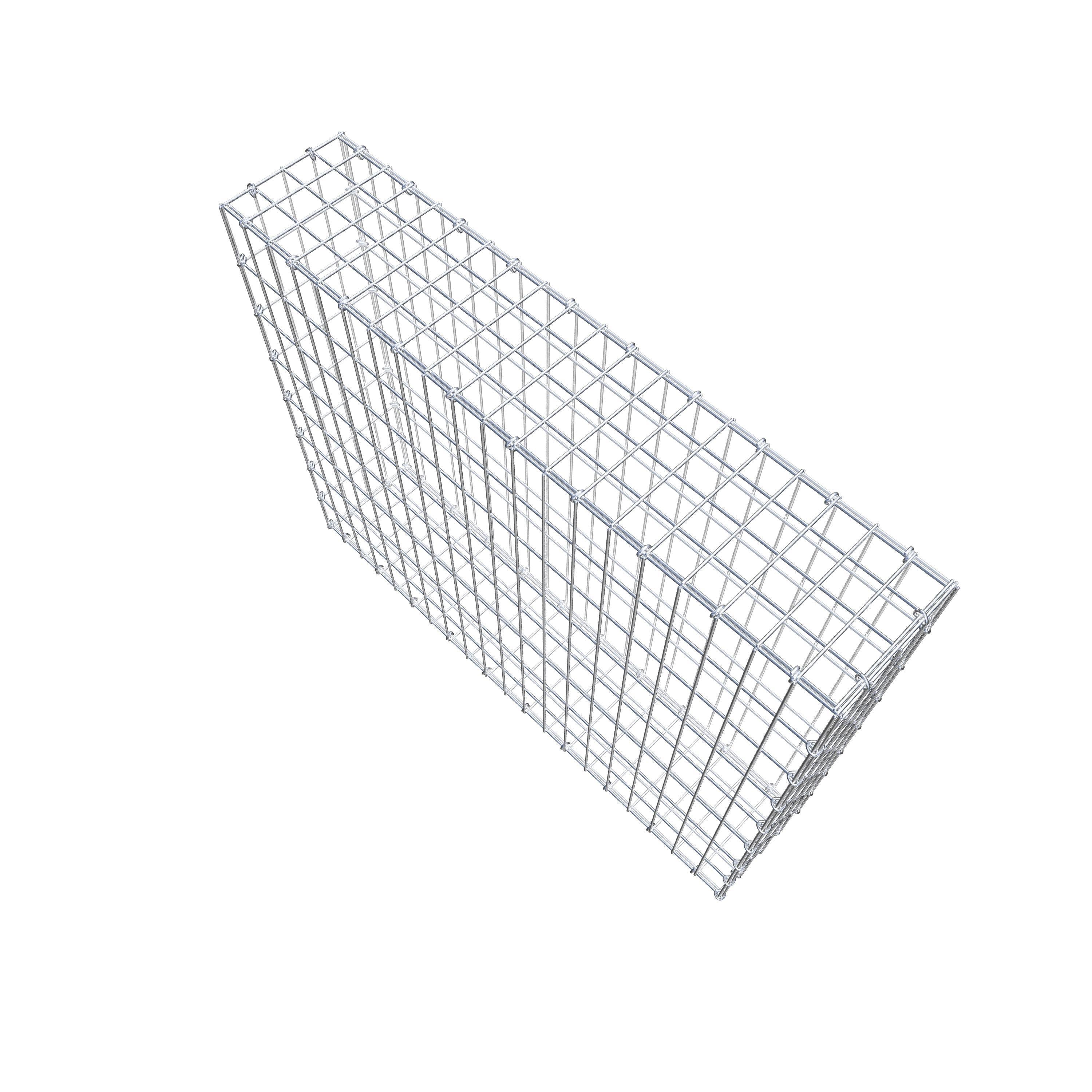 Gabion 100 cm x 80 cm x 20 cm (L x H x P), mailles 5 cm x 10 cm, anneau en C