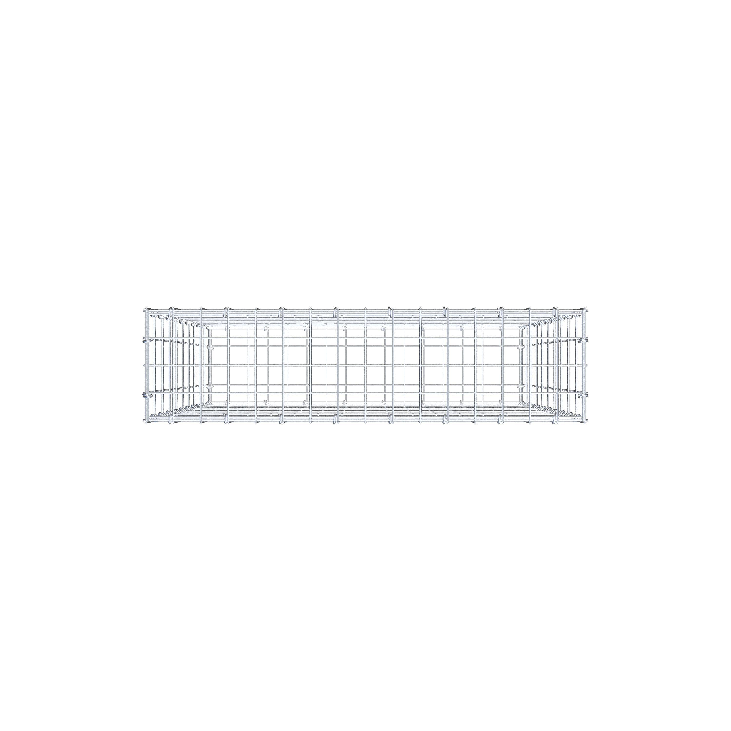 Gabion 100 cm x 80 cm x 20 cm (L x H x P), mailles 5 cm x 10 cm, anneau en C