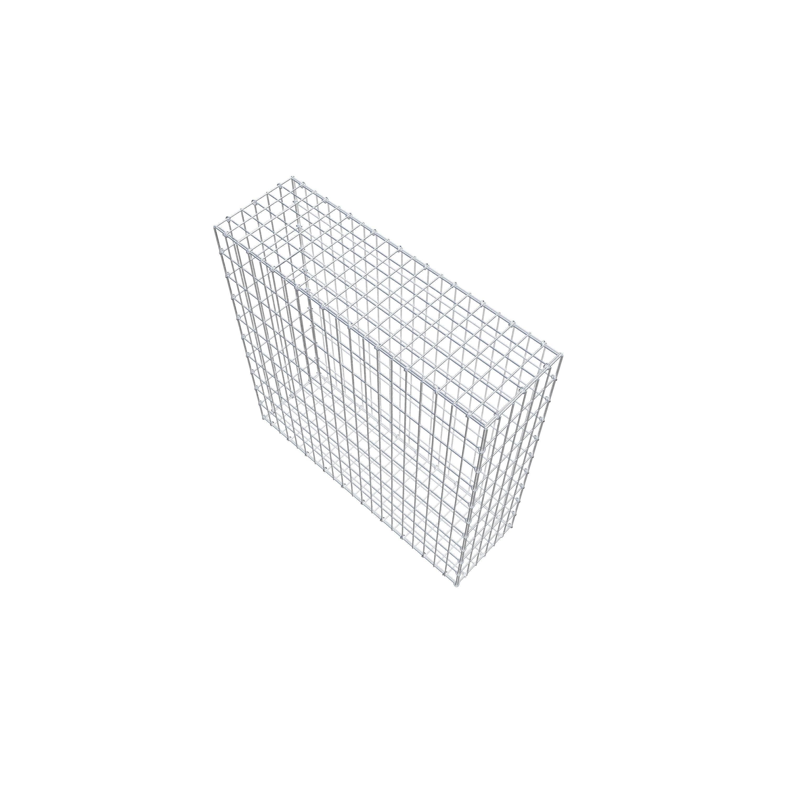 Gabion 100 cm x 100 cm x 30 cm (L x H x P), mailles 5 cm x 10 cm, anneau en C