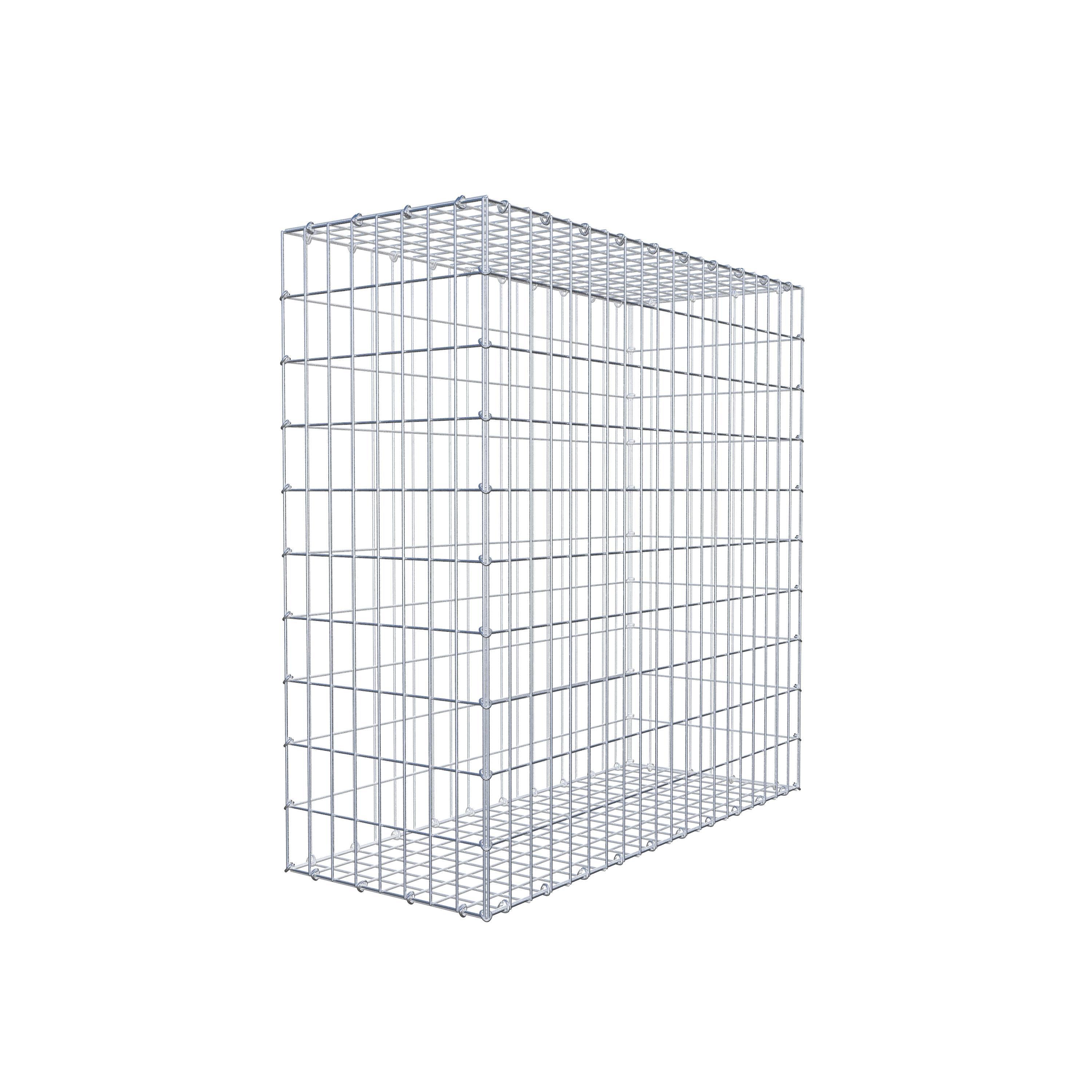 Gabion 100 cm x 100 cm x 40 cm (L x H x P), mailles 5 cm x 10 cm, anneau en C