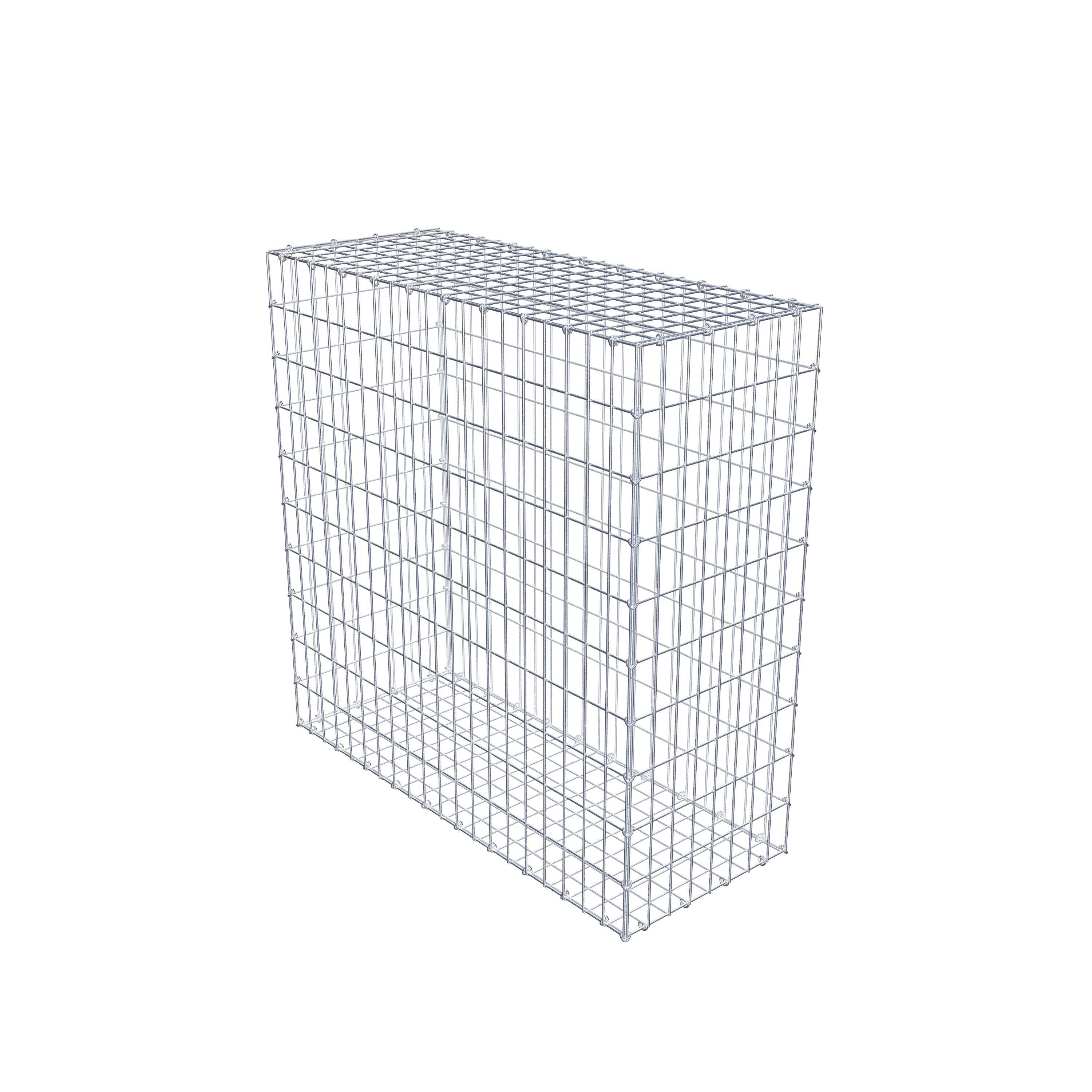 Gabion 100 cm x 100 cm x 40 cm (L x H x P), mailles 5 cm x 10 cm, anneau en C