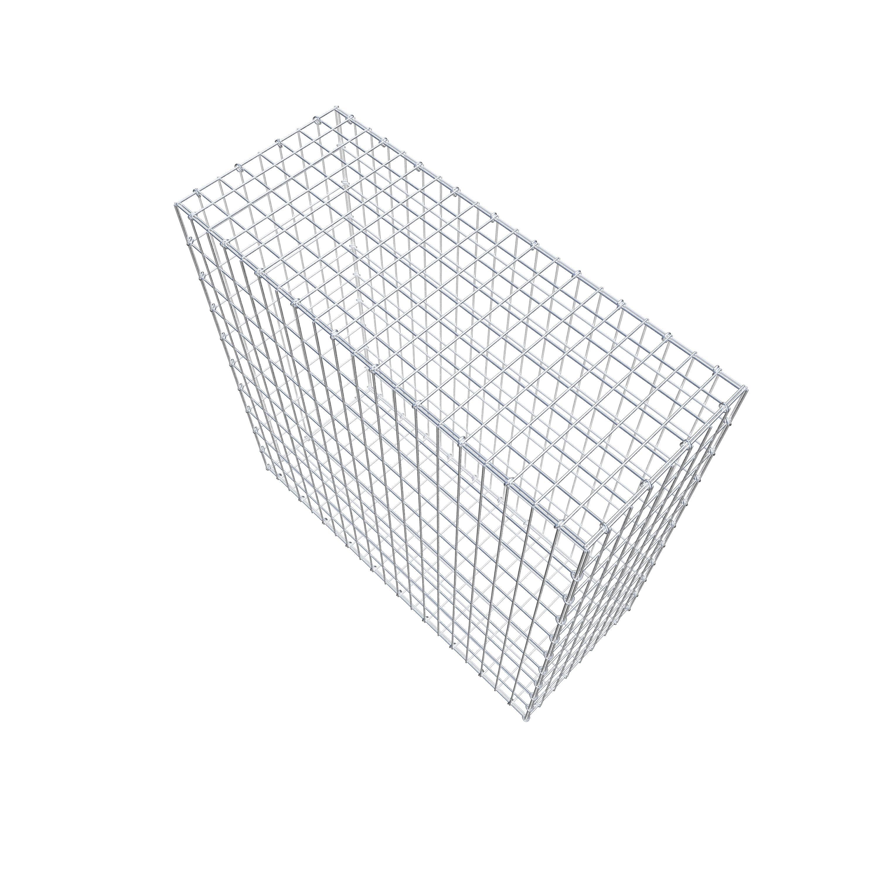 Gabion 100 cm x 100 cm x 40 cm (L x H x P), mailles 5 cm x 10 cm, anneau en C