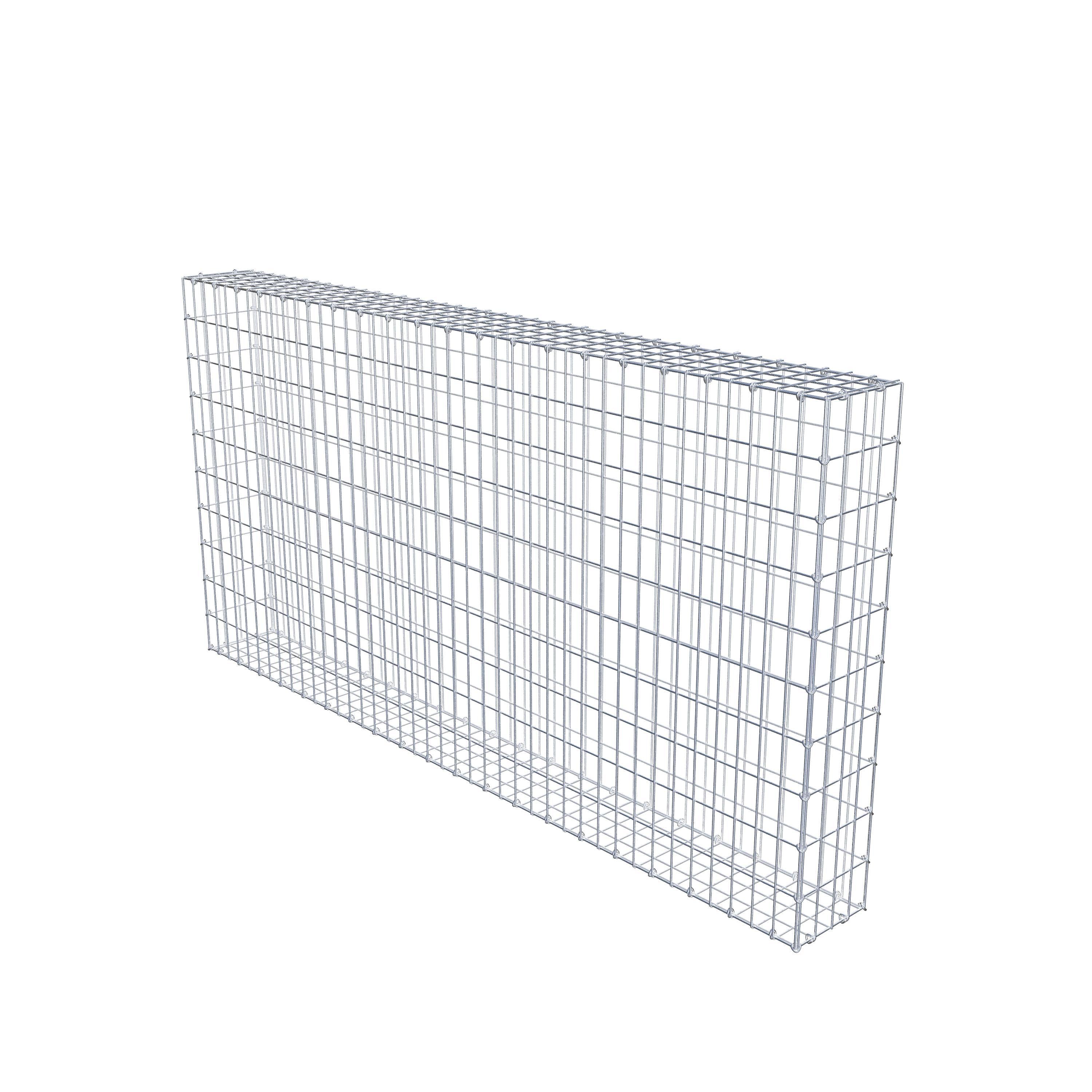 Gabion 200 cm x 100 cm x 20 cm (L x H x P), mailles 5 cm x 10 cm, anneau en C