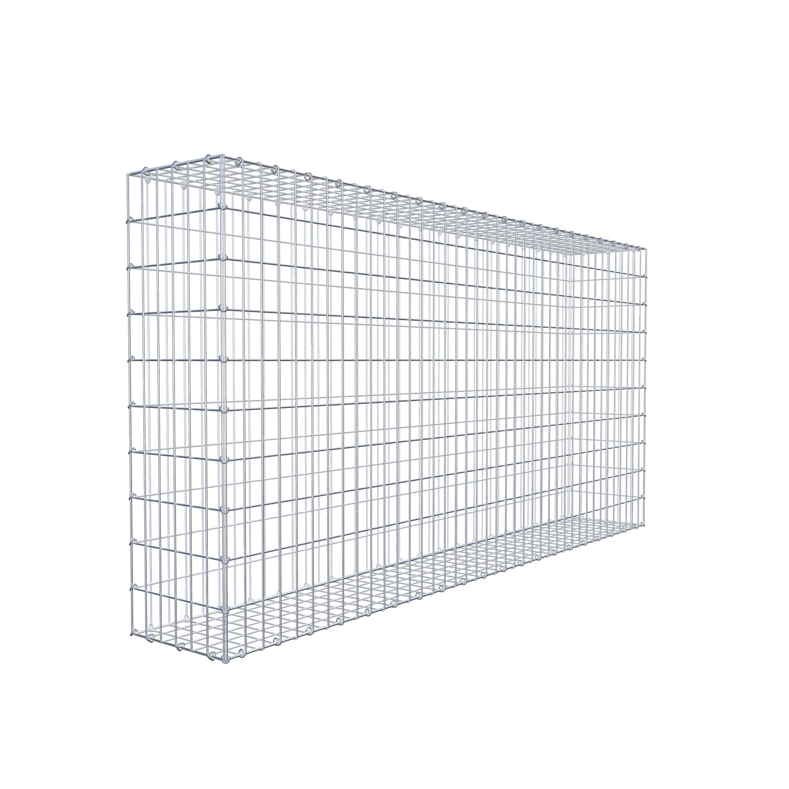 Gabion 200 cm x 100 cm x 30 cm (L x H x P), mailles 5 cm x 10 cm, anneau en C
