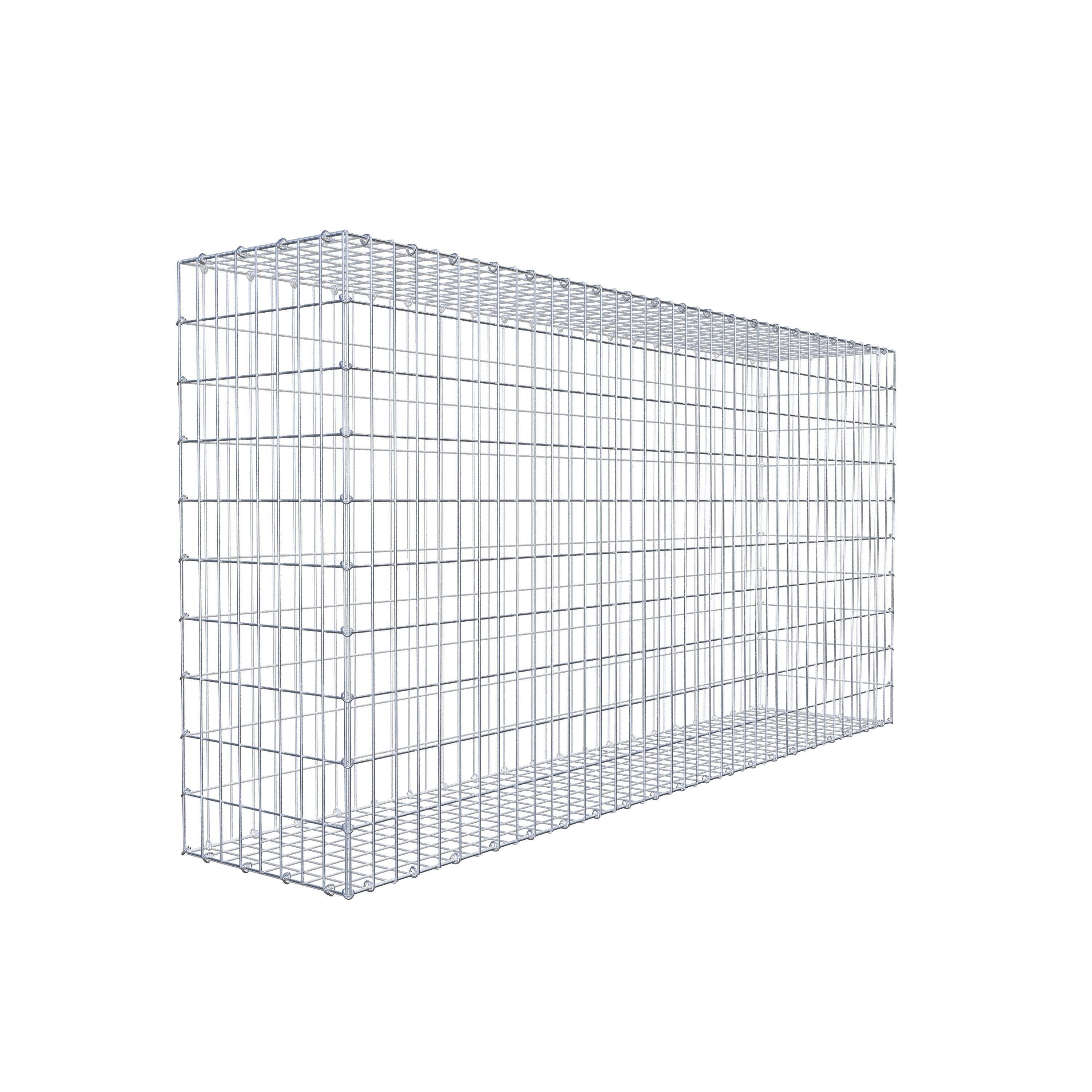Gabion 200 cm x 100 cm x 40 cm (L x H x P), mailles 5 cm x 10 cm, anneau en C