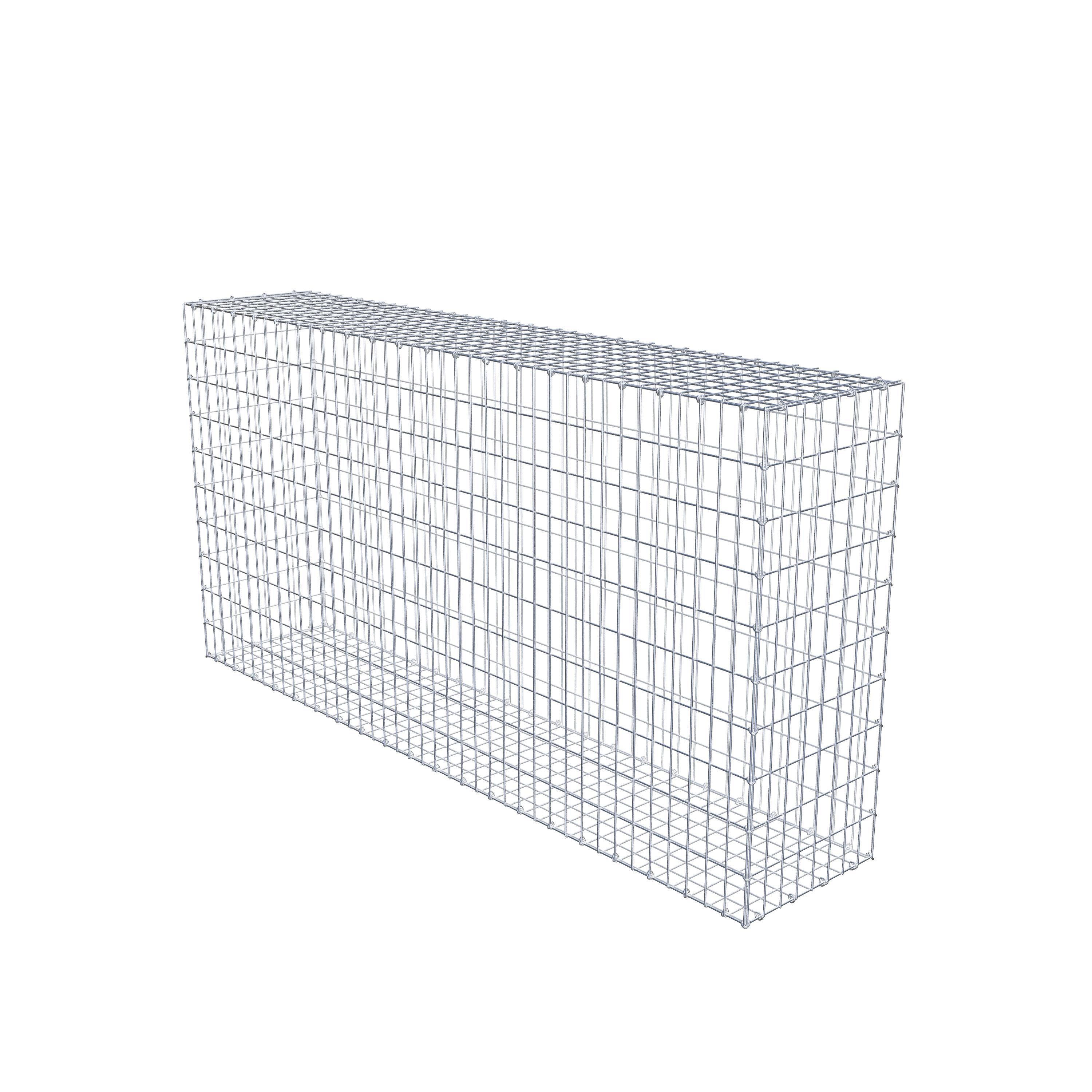 Gabion 200 cm x 100 cm x 40 cm (L x H x P), mailles 5 cm x 10 cm, anneau en C