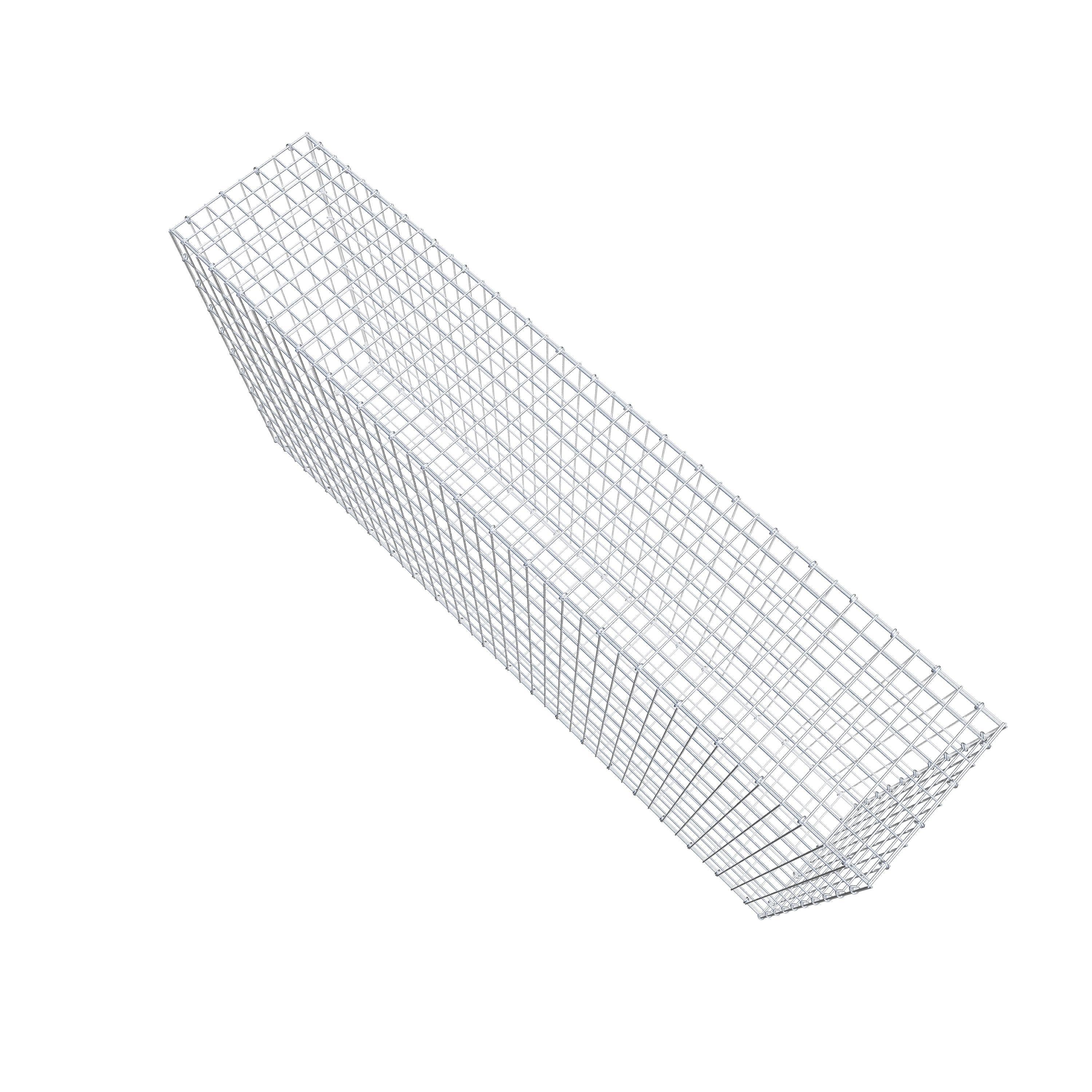 Gabion 200 cm x 100 cm x 40 cm (L x H x P), mailles 5 cm x 10 cm, anneau en C