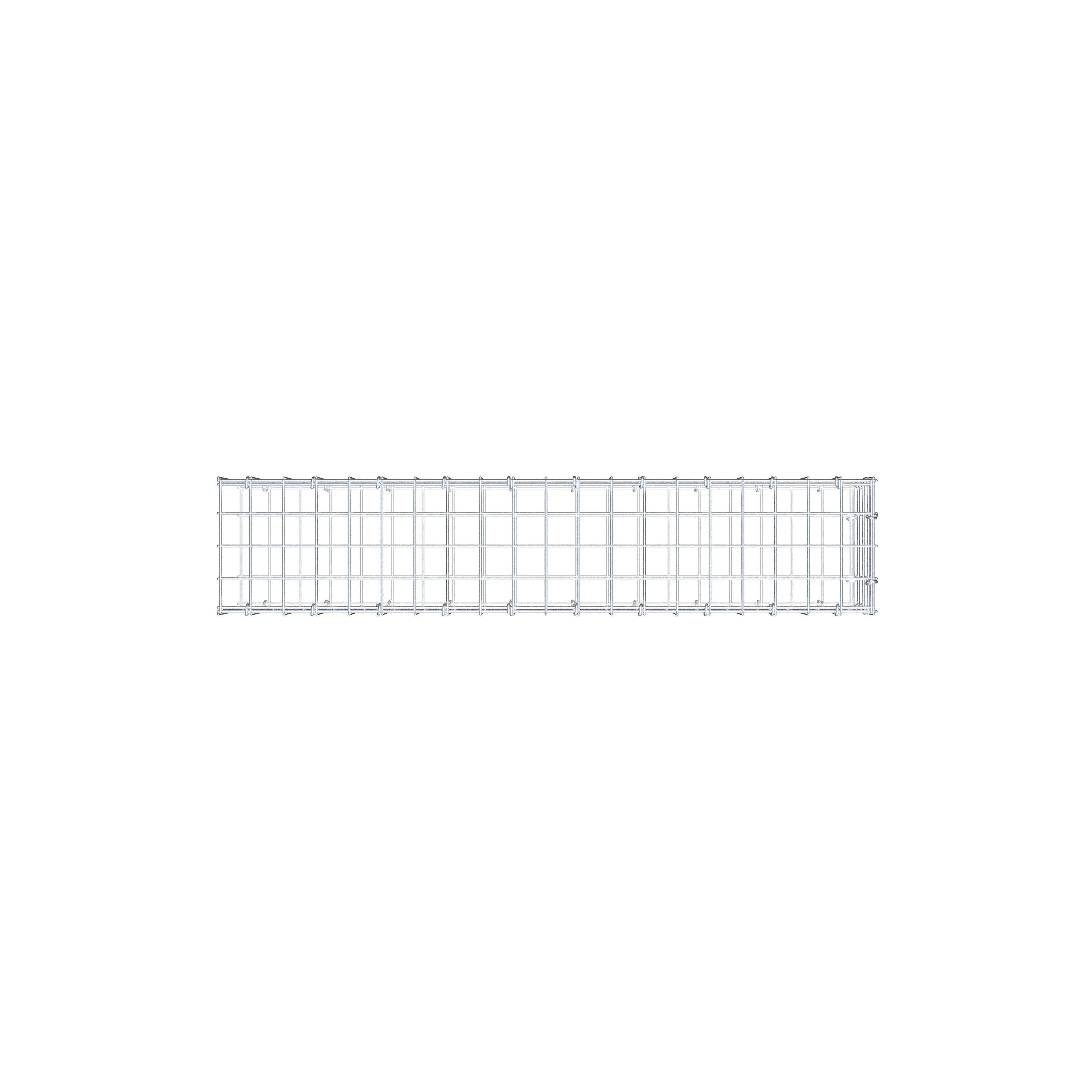 Monteret gabion type 2 100 cm x 20 cm x 20 cm (L x H x D), maskestørrelse 5 cm x 5 cm, C-ring