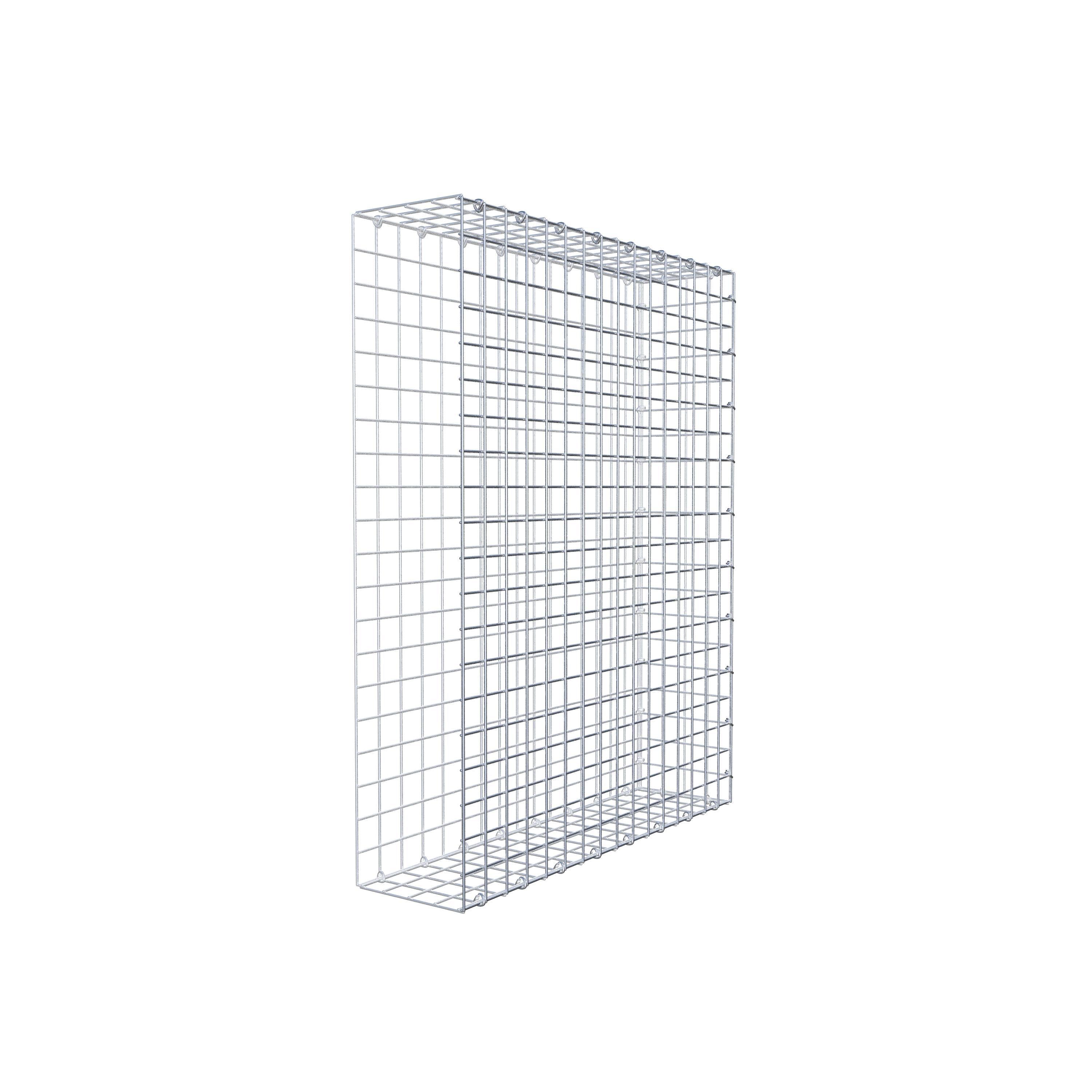 Type 2 oplegkorf 100 cm x 80 cm x 20 cm (L x H x D), maaswijdte 5 cm x 5 cm, C-ring