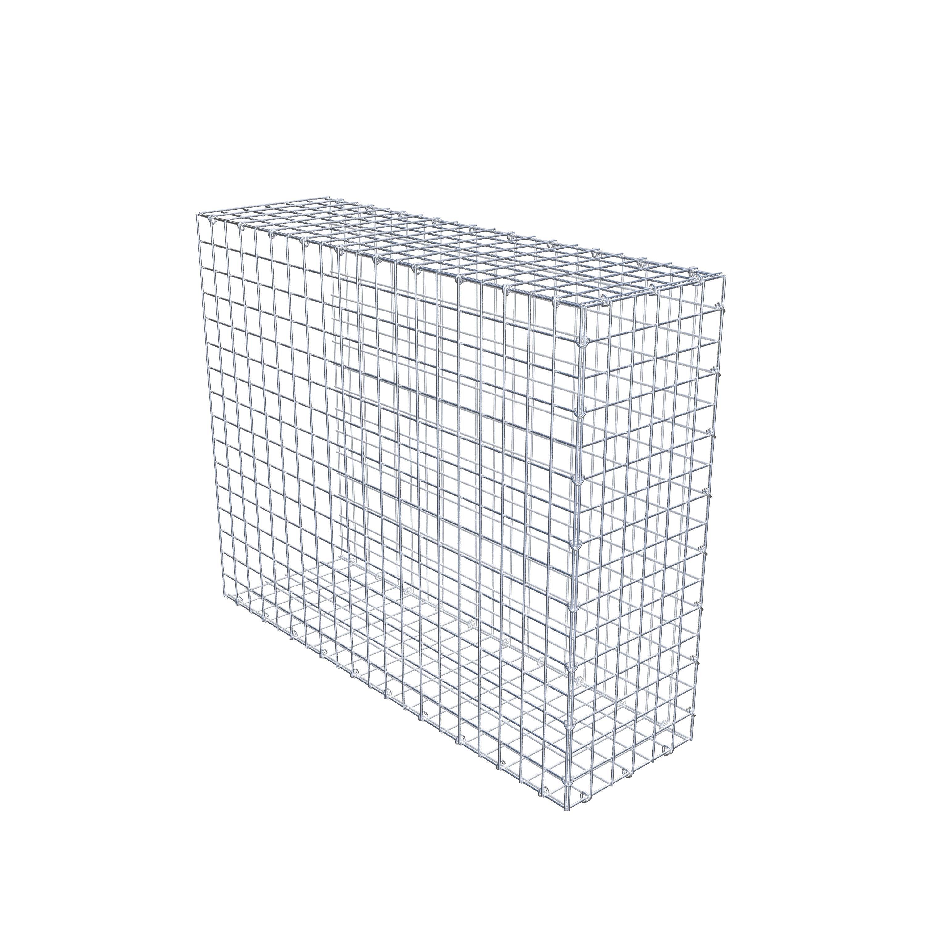 Bevestigbare schanskorf type 2 100 cm x 80 cm x 30 cm (L x H x D), maaswijdte 5 cm x 5 cm, C-ring