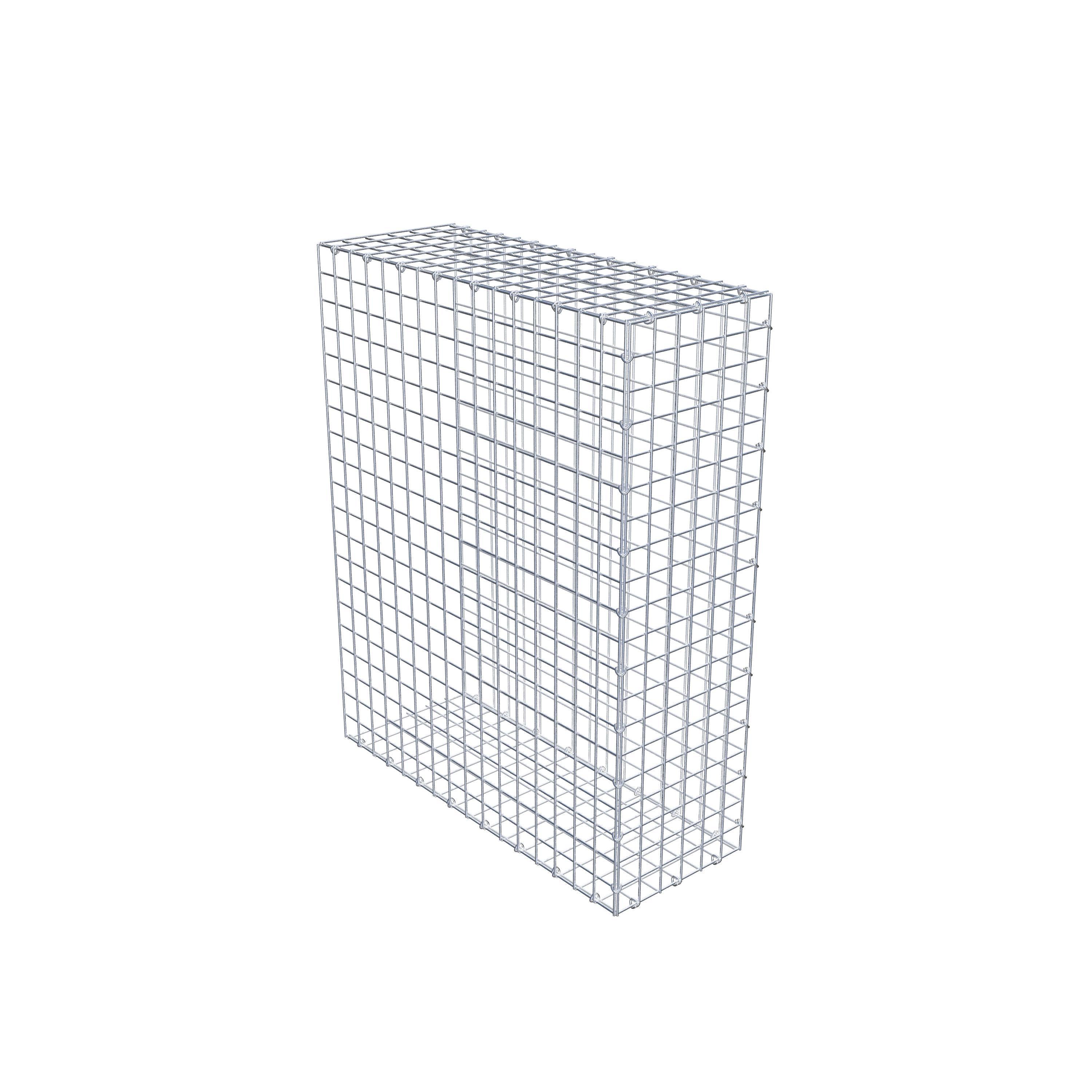 Bevestigbare schanskorf type 2 100 cm x 80 cm x 30 cm (L x H x D), maaswijdte 5 cm x 5 cm, C-ring