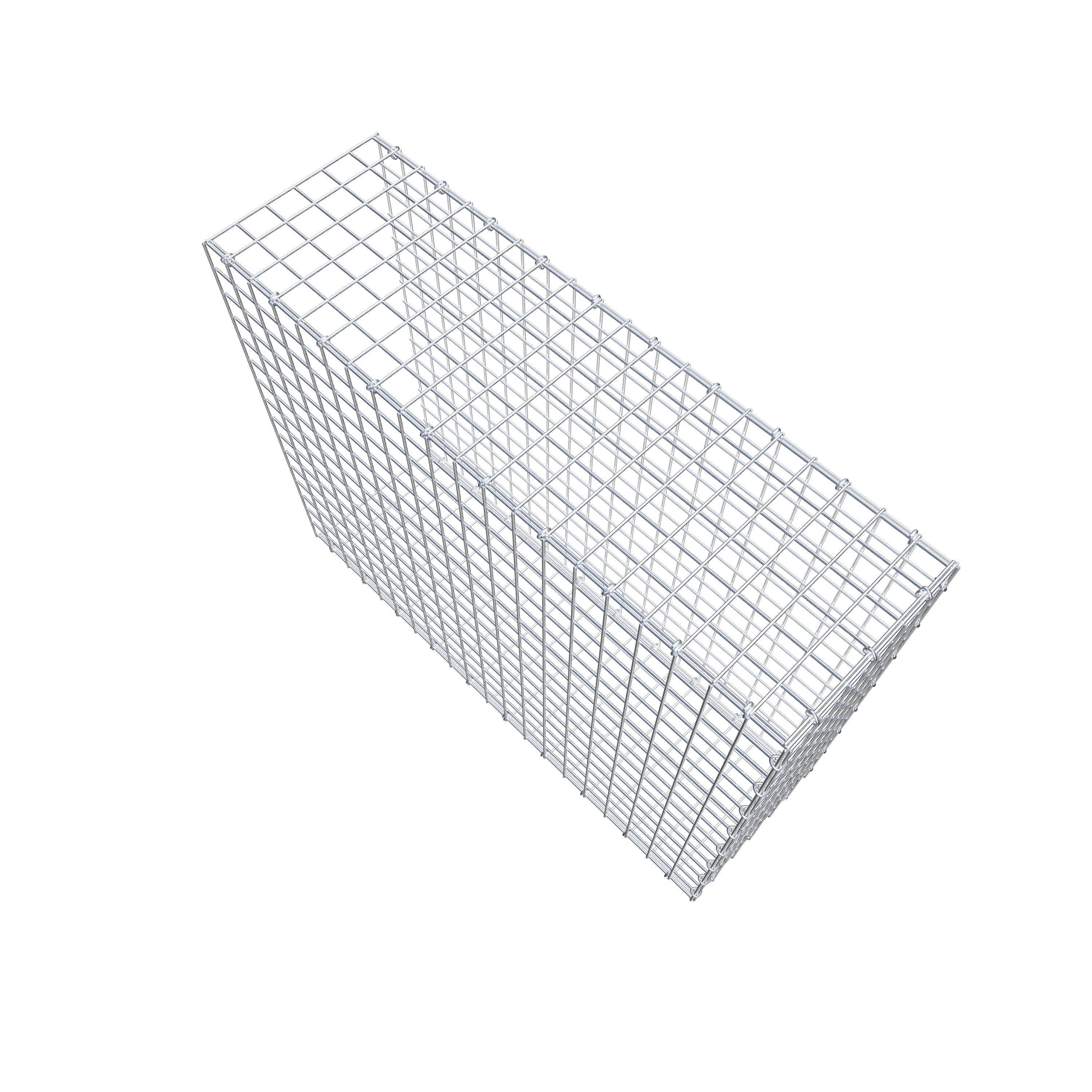 Bevestigbare schanskorf type 2 100 cm x 80 cm x 30 cm (L x H x D), maaswijdte 5 cm x 5 cm, C-ring