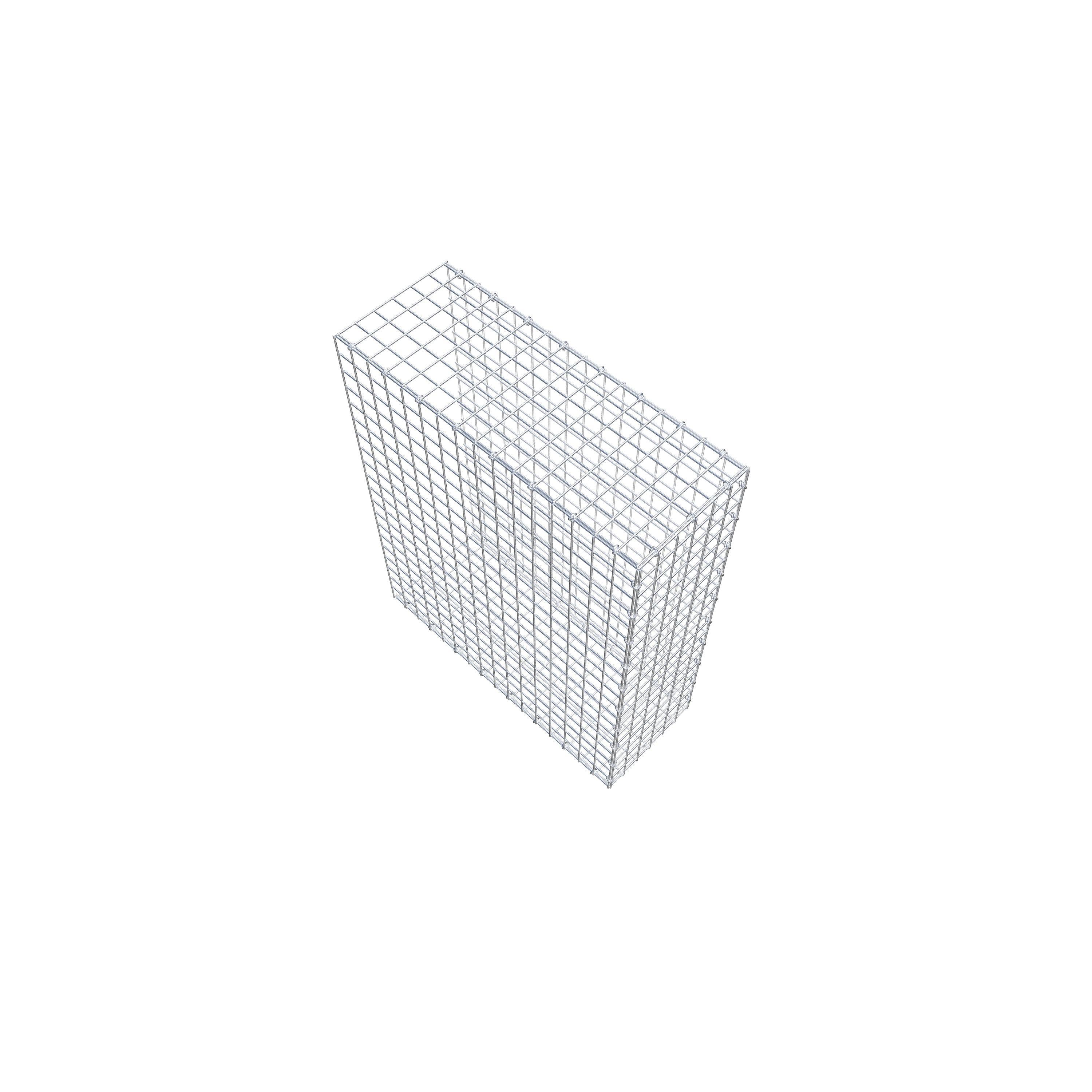 Bevestigbare schanskorf type 2 100 cm x 80 cm x 30 cm (L x H x D), maaswijdte 5 cm x 5 cm, C-ring