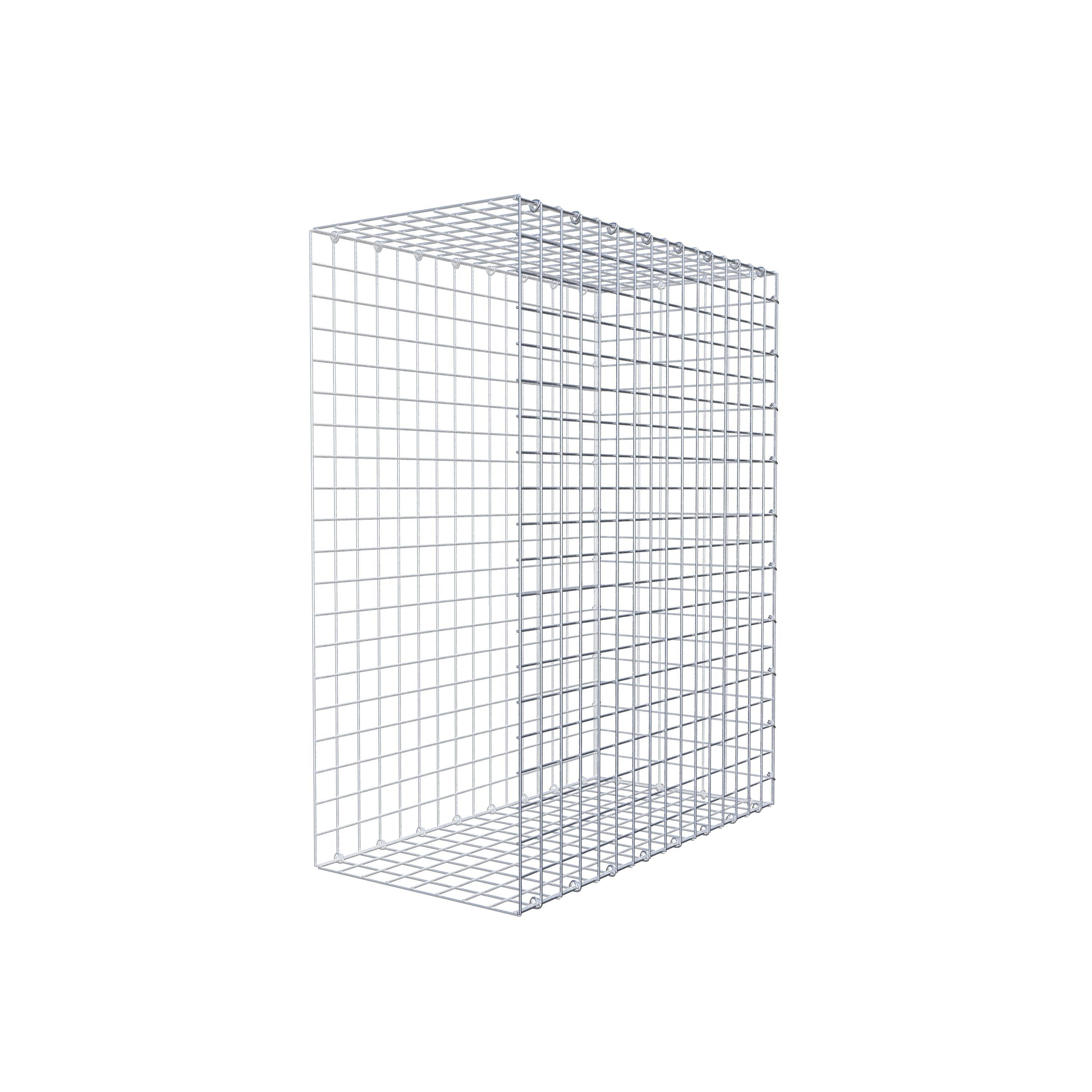 Gavión complementario de tipo 2 100 cm x 80 cm x 40 cm (largo x alto x fondo), malla 5 cm x 5 cm, anillo en C