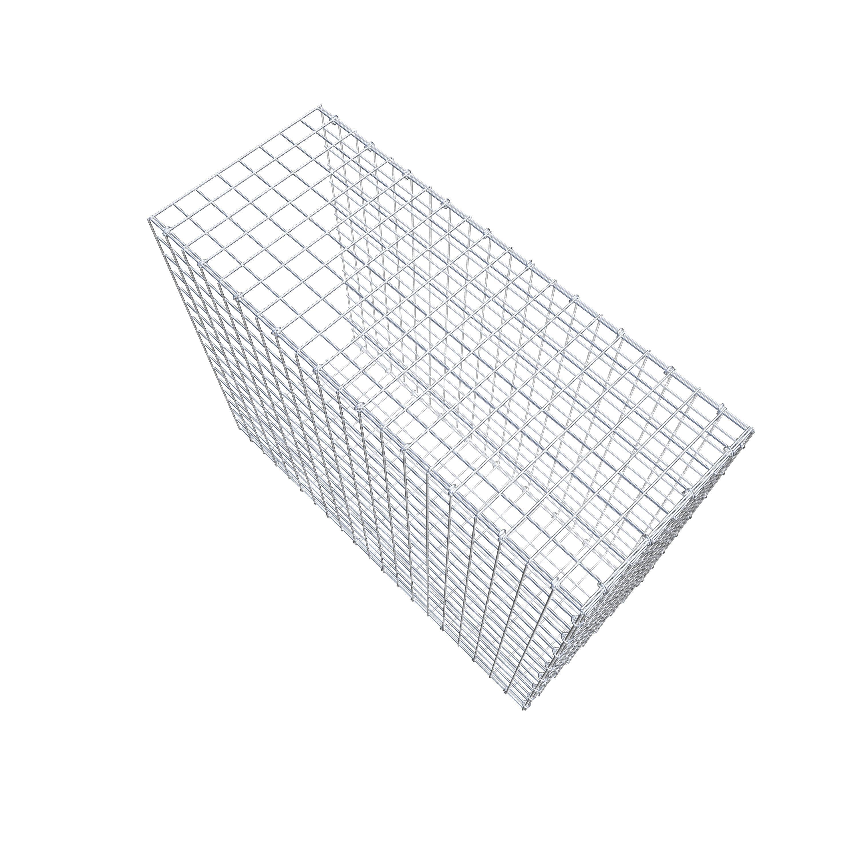 Gavión complementario de tipo 2 100 cm x 80 cm x 40 cm (largo x alto x fondo), malla 5 cm x 5 cm, anillo en C