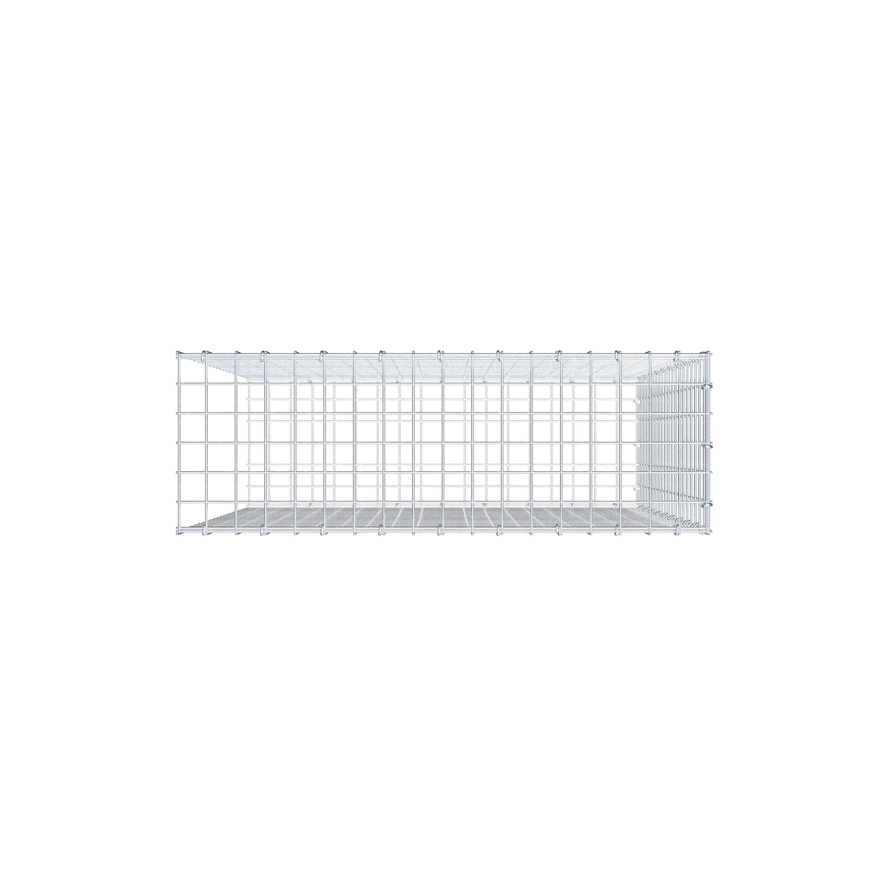 Gabbione aggiuntivo di tipo 2 100 cm x 90 cm x 30 cm (L x H x P), maglia 5 cm x 5 cm, anello a C