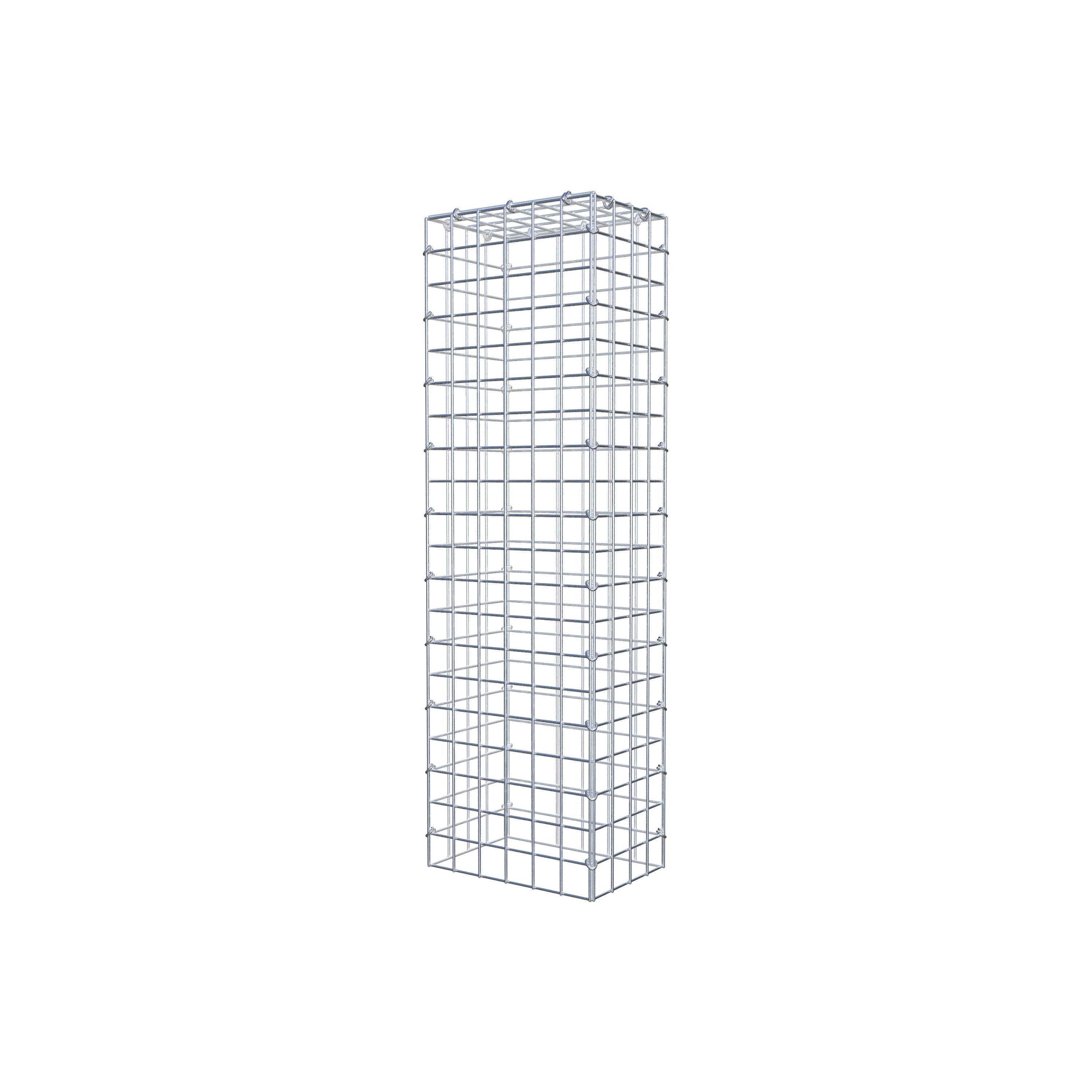 Typ 3 påbyggnadsgabion 100 cm x 20 cm x 30 cm (L x H x D), maskstorlek 5 cm x 5 cm, C-ring