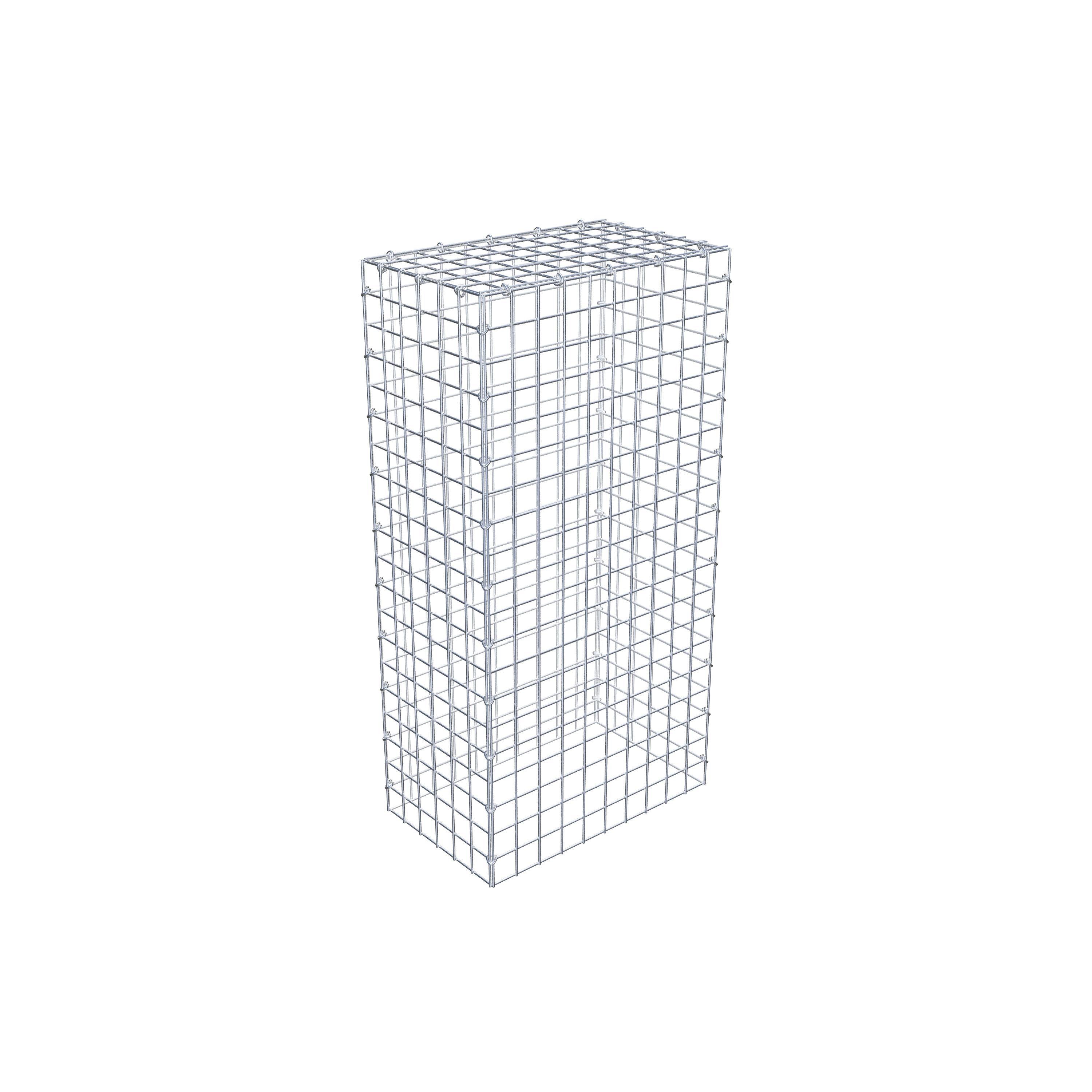 Typ 3 påbyggnadsgabion 100 cm x 30 cm x 50 cm (L x H x D), maskstorlek 5 cm x 5 cm, C-ring