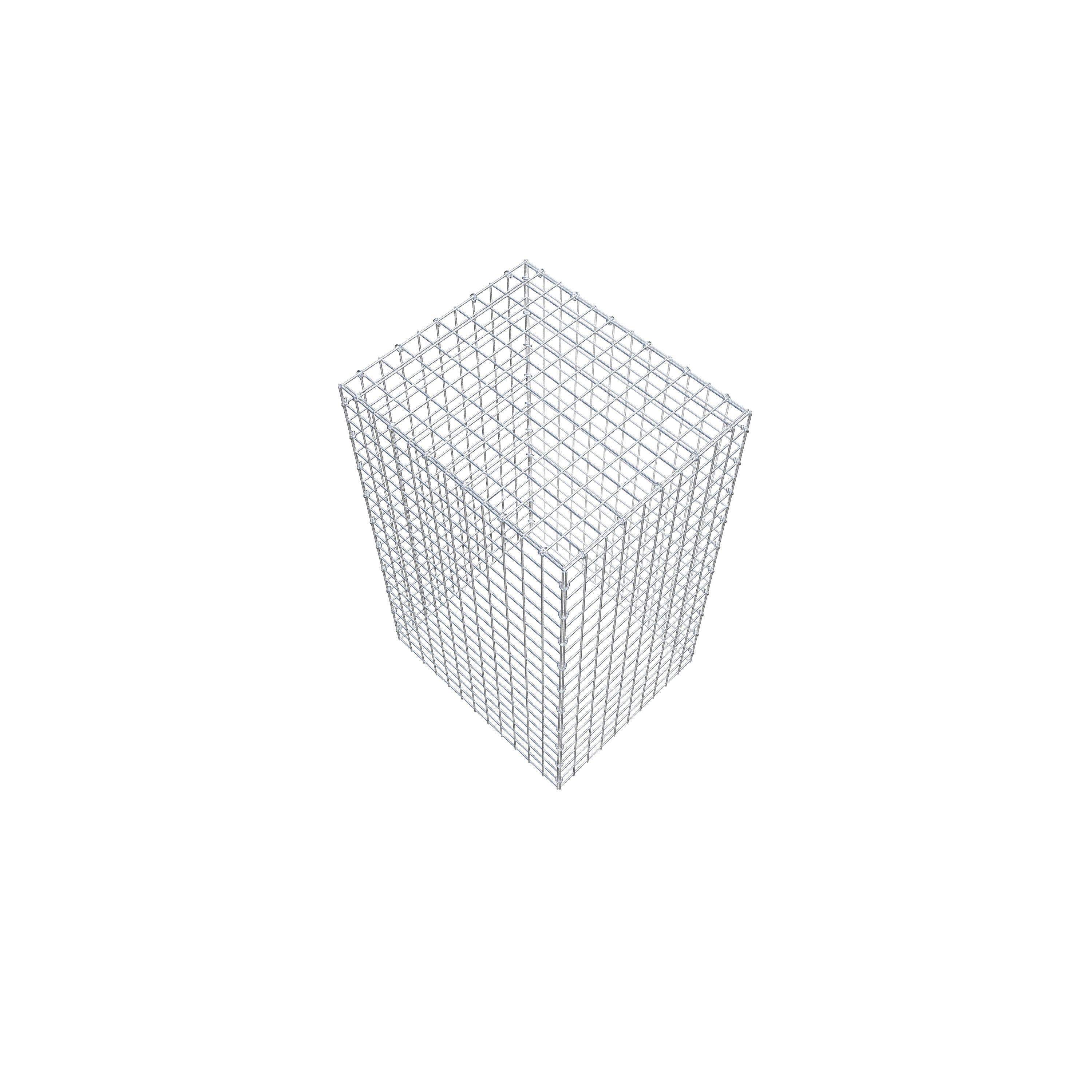 Type 3 oplegkorf 100 cm x 60 cm x 50 cm (L x H x D), maaswijdte 5 cm x 5 cm, C-ring