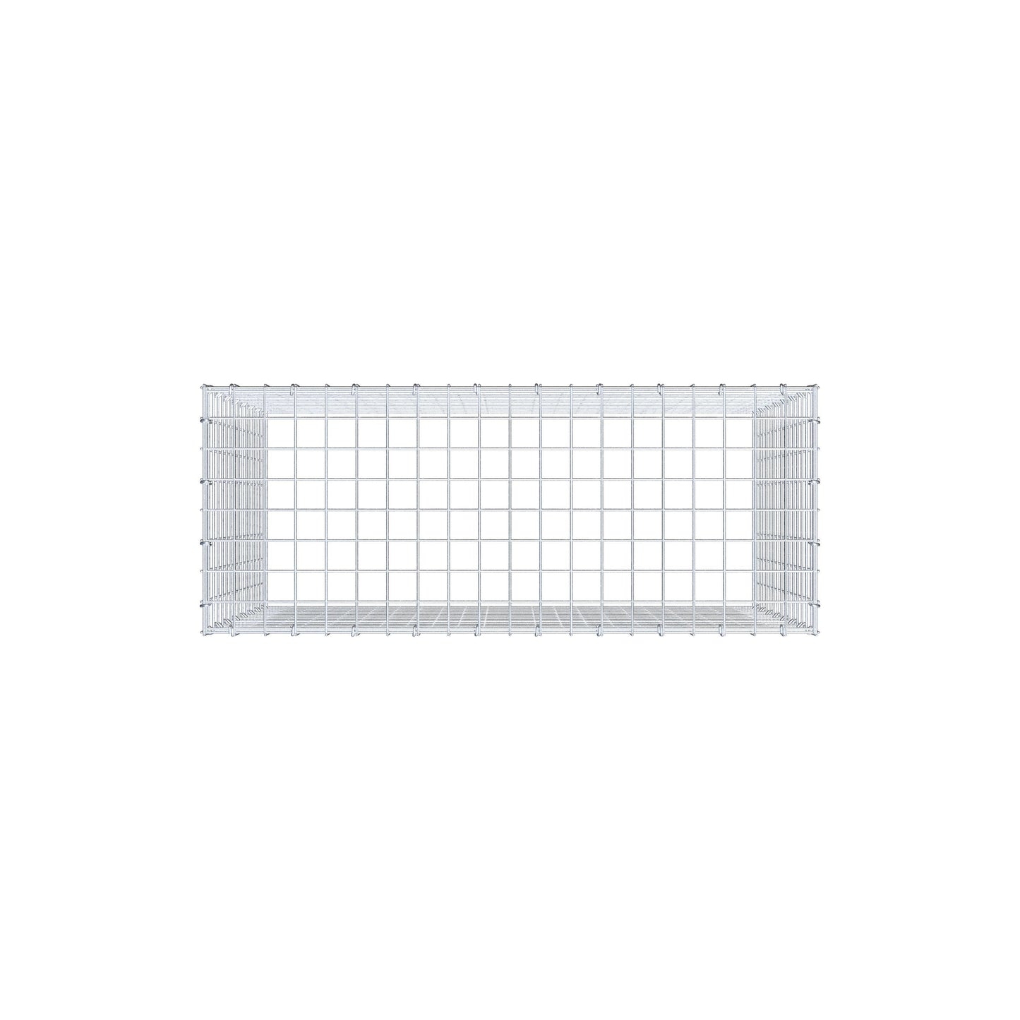 Mounted gabion type 3 100 cm x 80 cm x 40 cm (L x H x D), mesh size 5 cm x 5 cm, C-ring