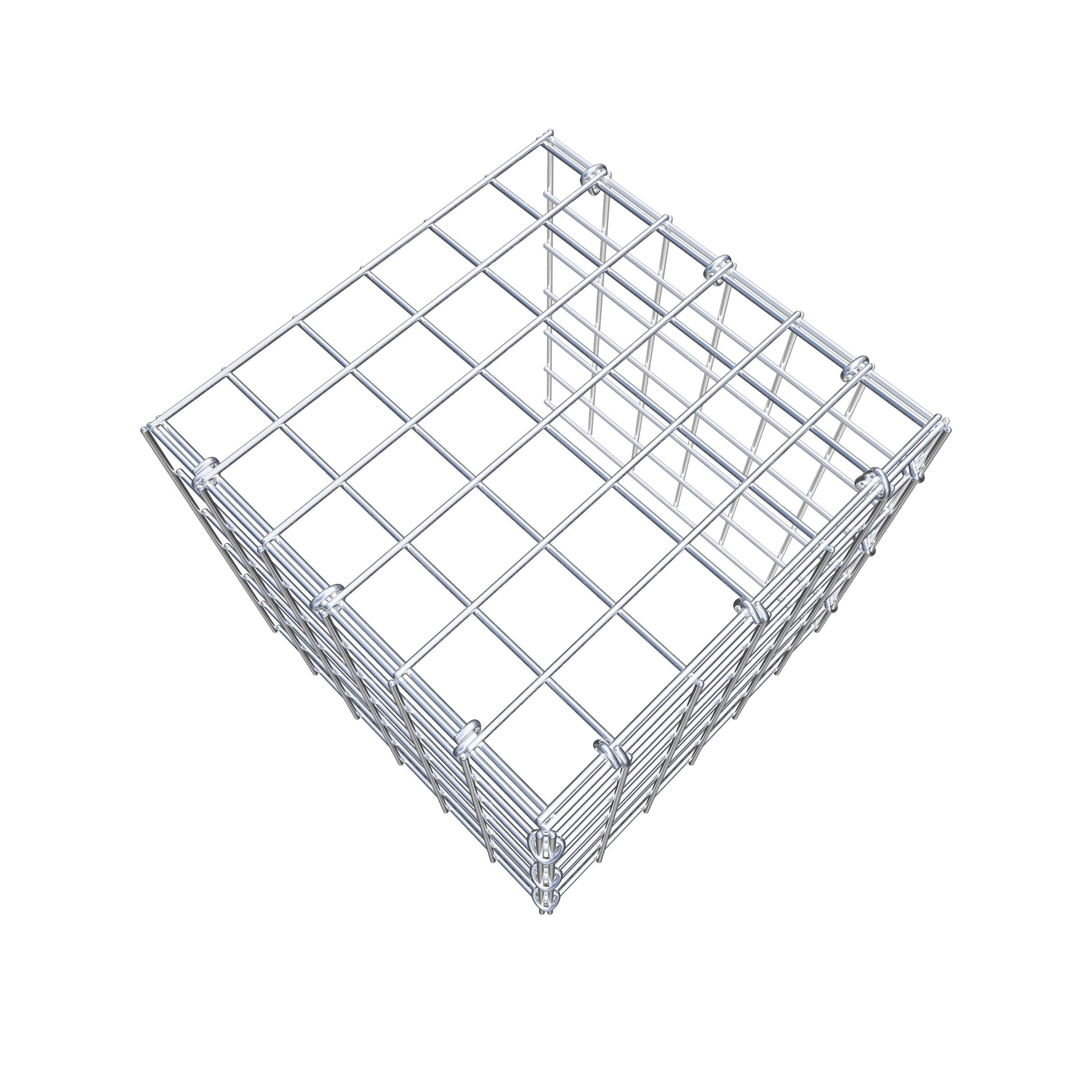 Fourche rapportée type 4 30 cm x 30 cm x 30 cm (L x H x P), maille 5 cm x 5 cm, anneau en C