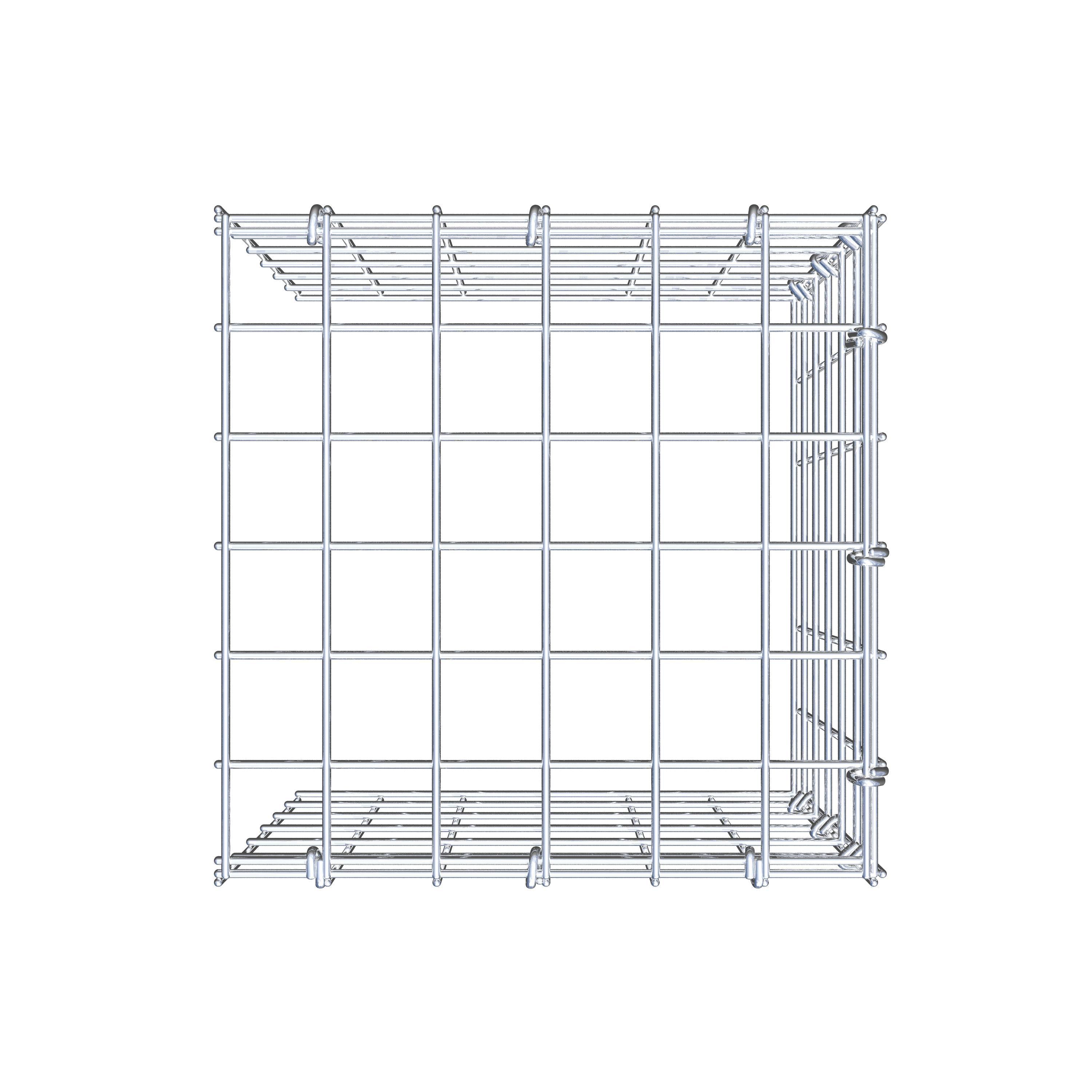 Fourche rapportée type 4 30 cm x 30 cm x 30 cm (L x H x P), maille 5 cm x 5 cm, anneau en C